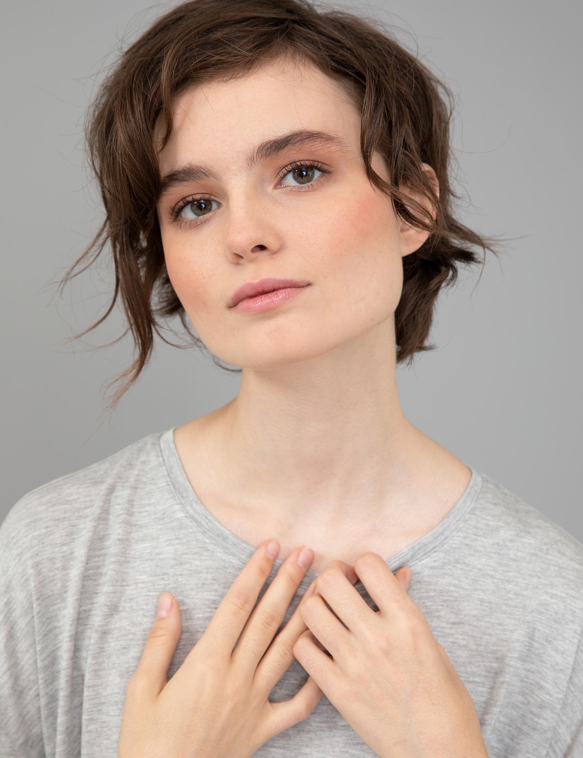 Gri Melanj Regular Fit Tişört - 50244502001