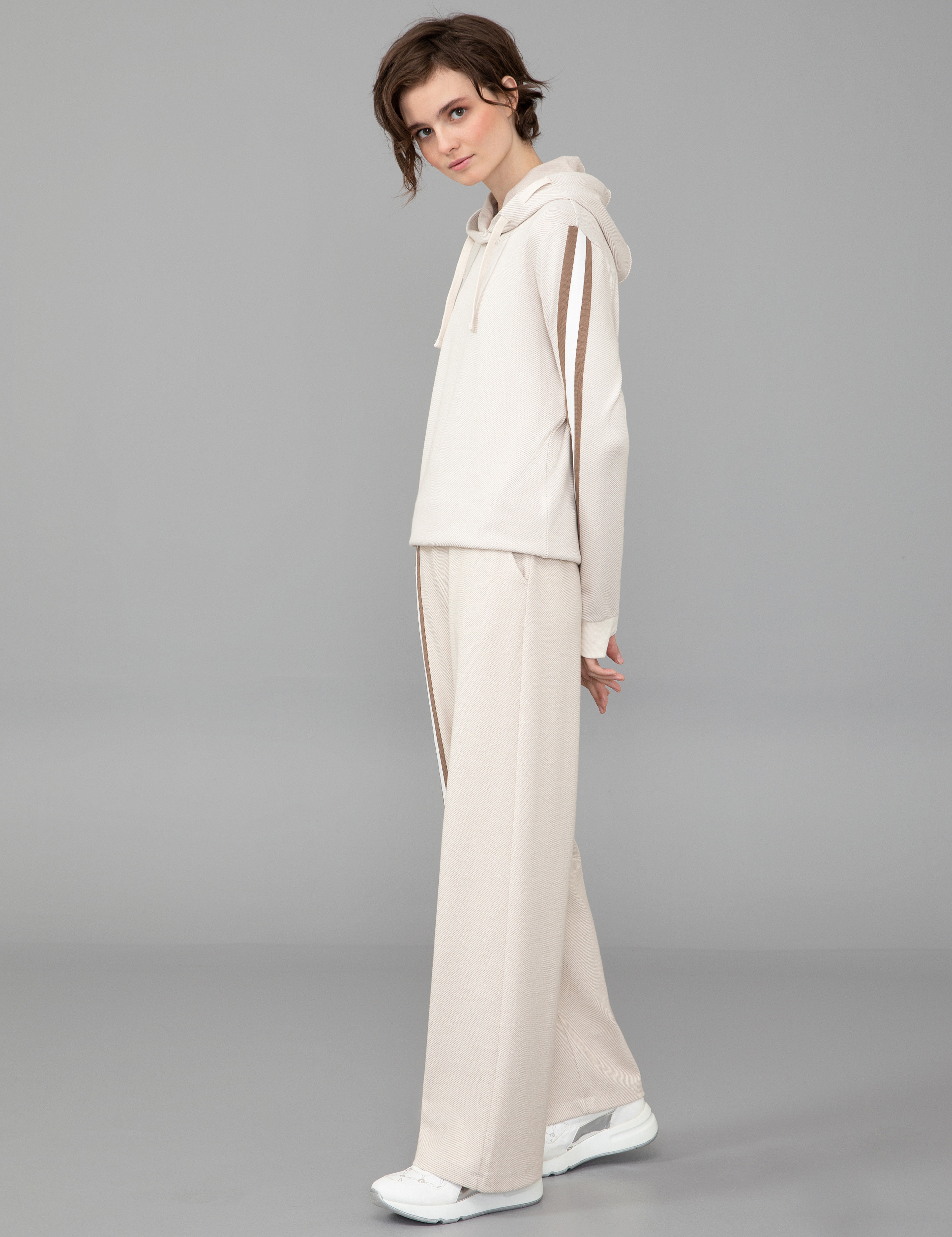 Krem Flare Fit Eşofman Altı - Image 2