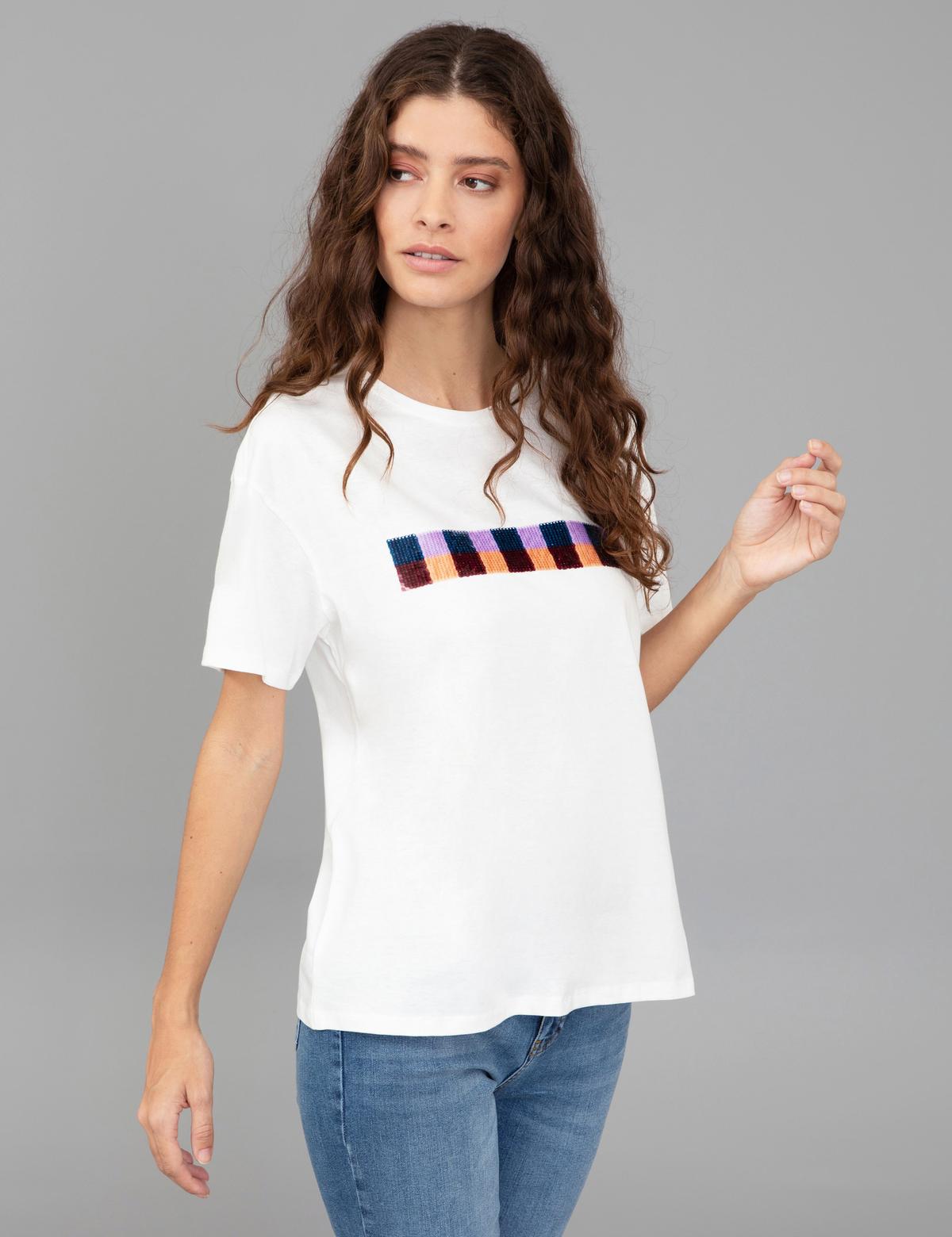 Beyaz Regular Fit Tişört