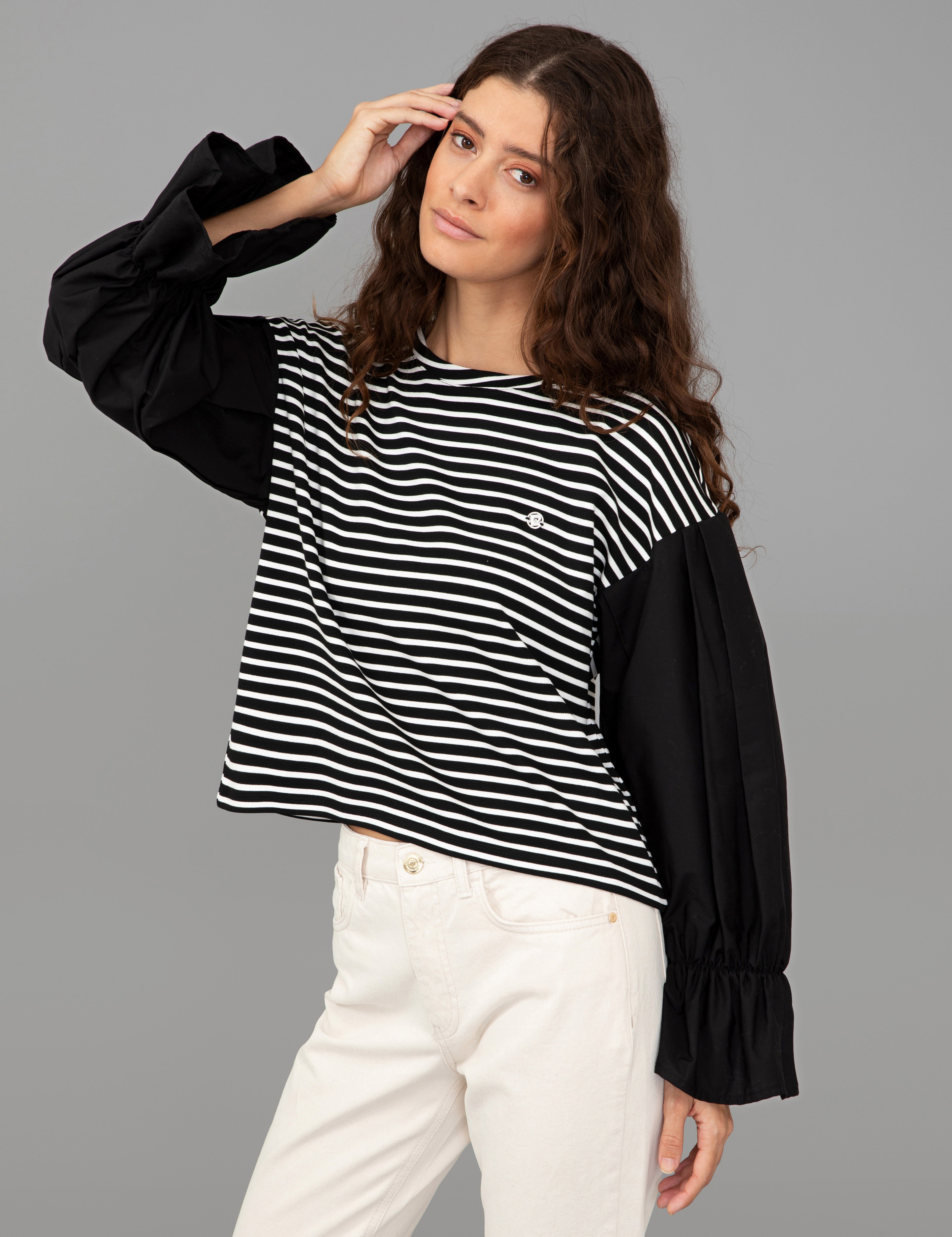 Siyah Comfort Fit Sweatshirt - Image 4