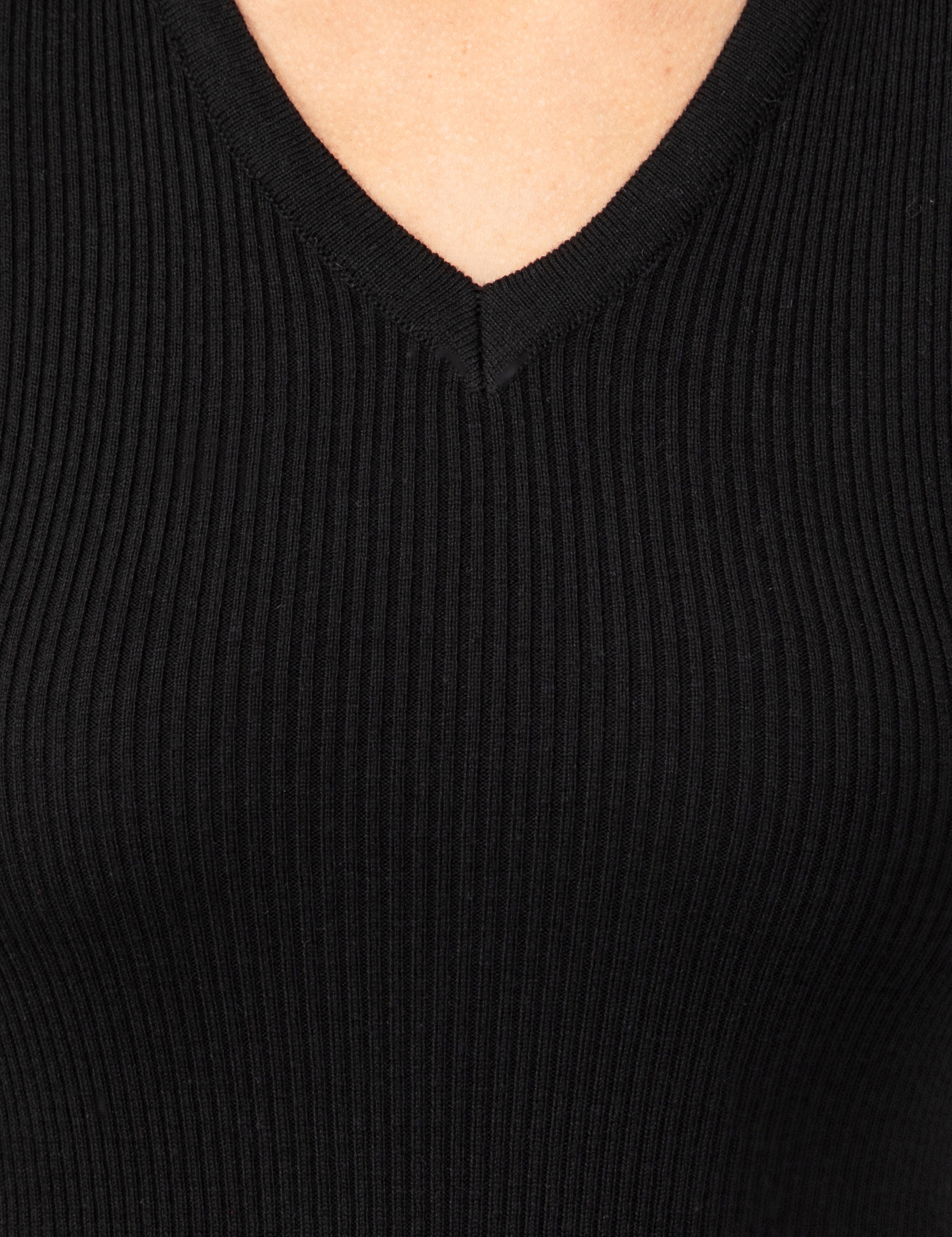 Siyah Slim Fit Basic Kazak - Image 7