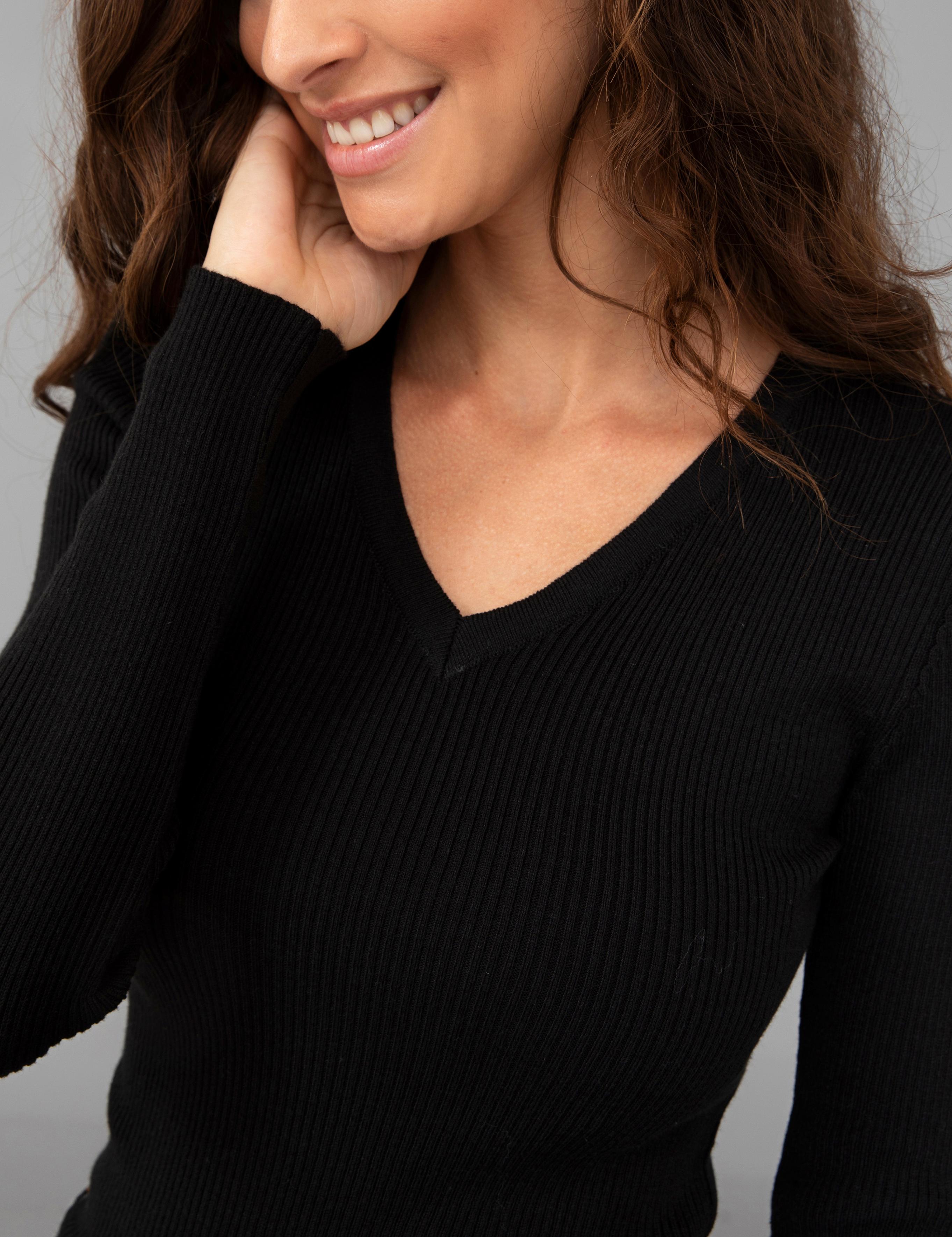 Siyah Slim Fit Basic Kazak