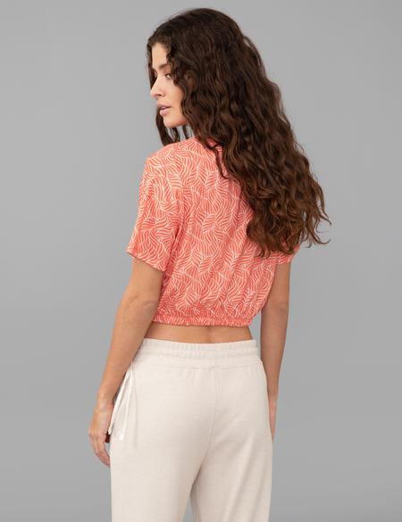 Turuncu Crop Top Tişört - 50244700010