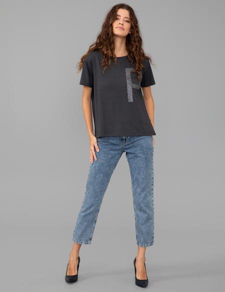 Antrasit Regular Fit Tişört - 50244923010