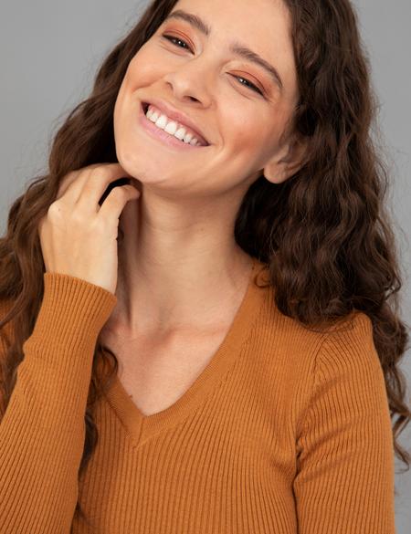 Safran Slim Fit Basic Kazak - 50244699017