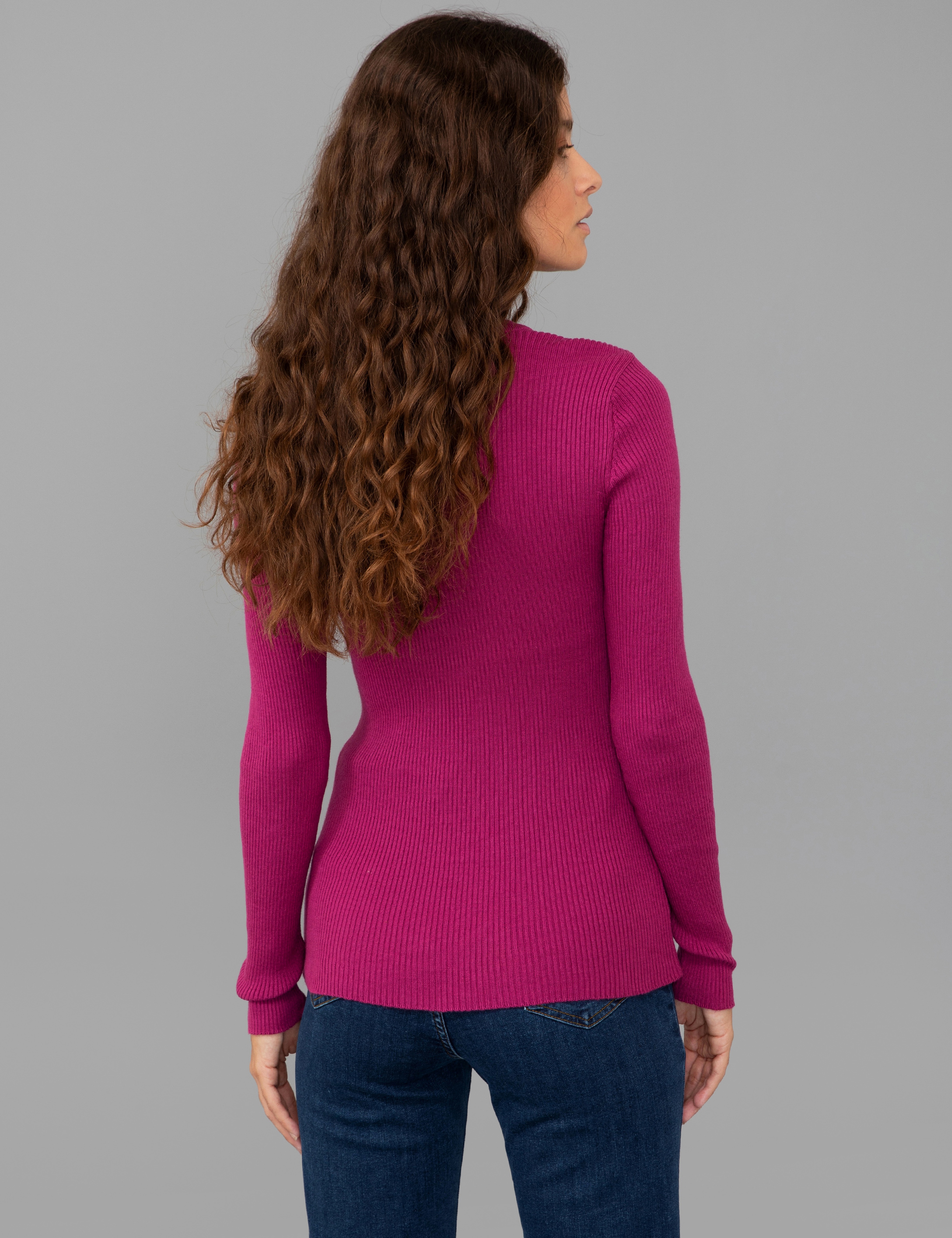 Menekşe Slim Fit Basic Kazak