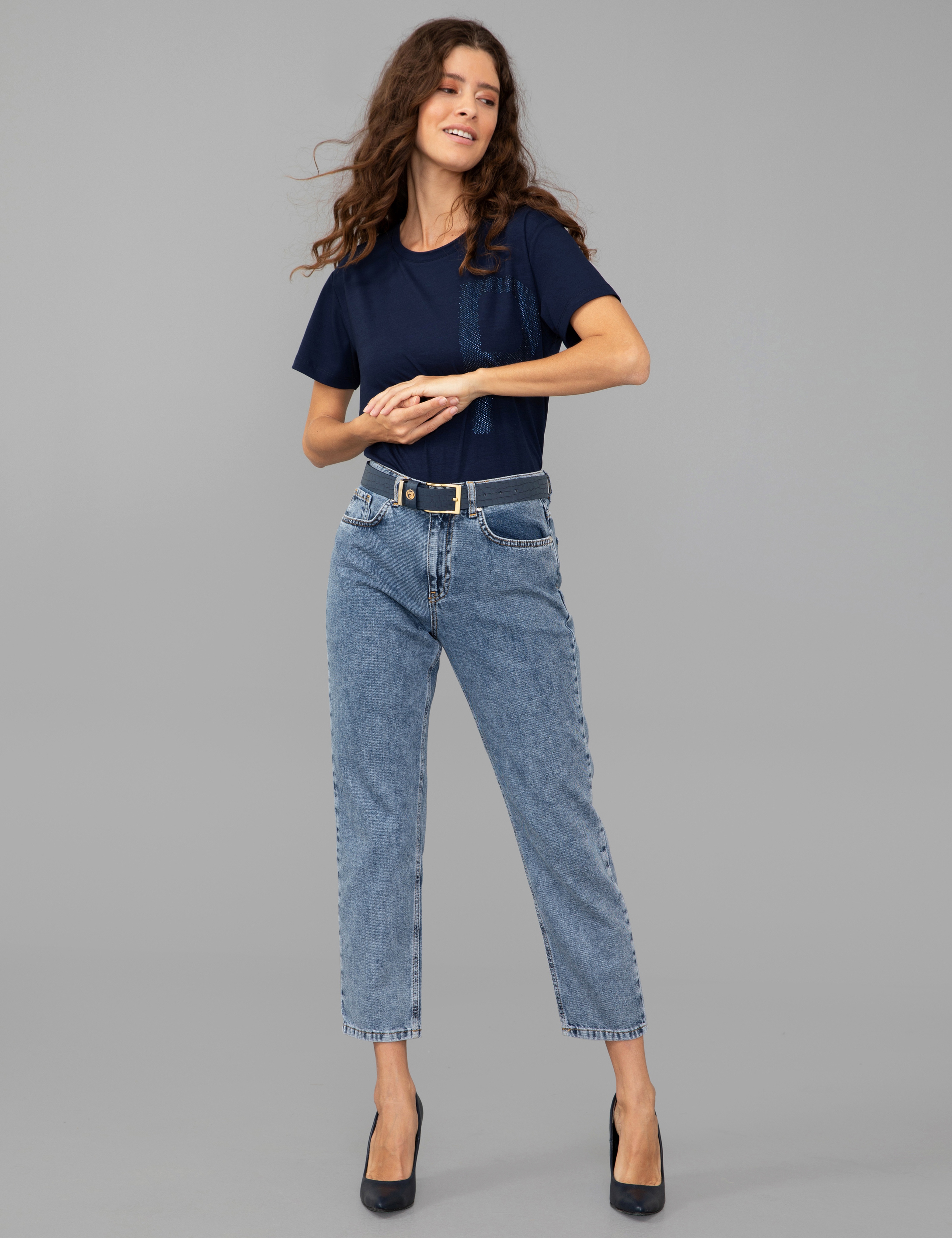Lacivert Regular Fit Tişört - Image 6