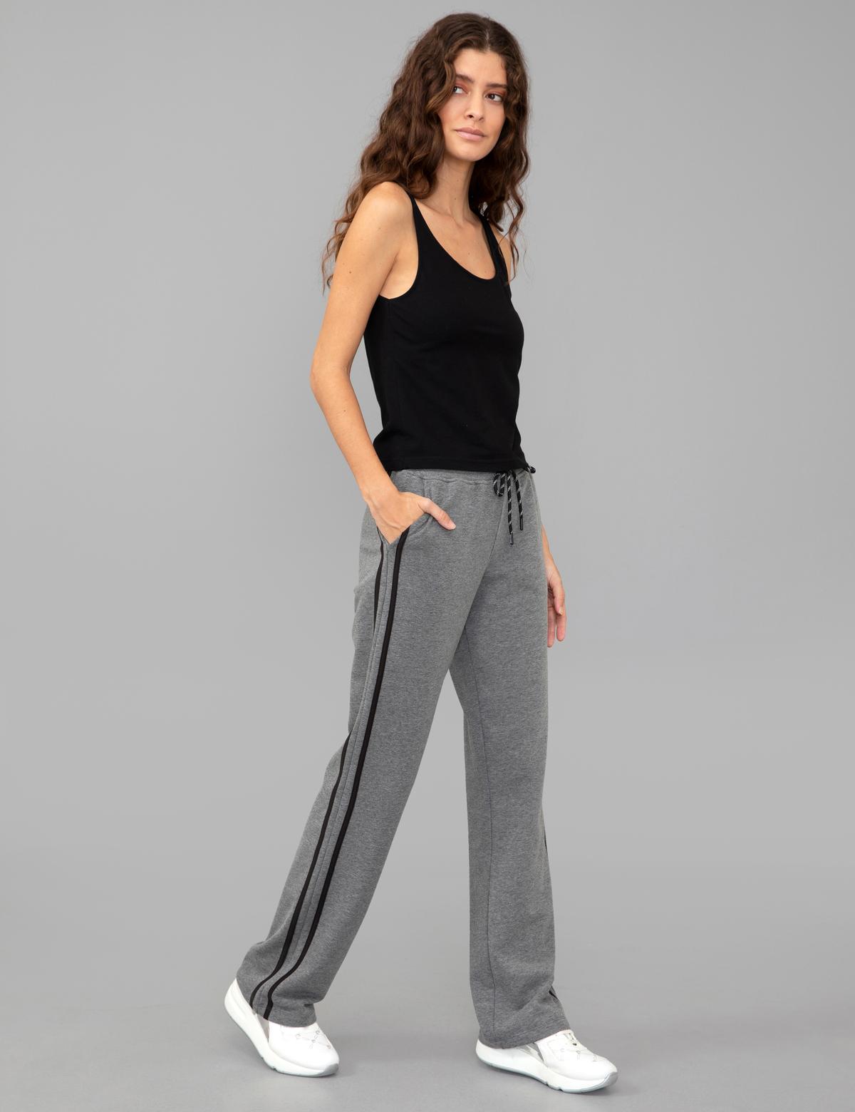 Antrasit Melanj Flare Fit Eşofman Altı - 50244963001