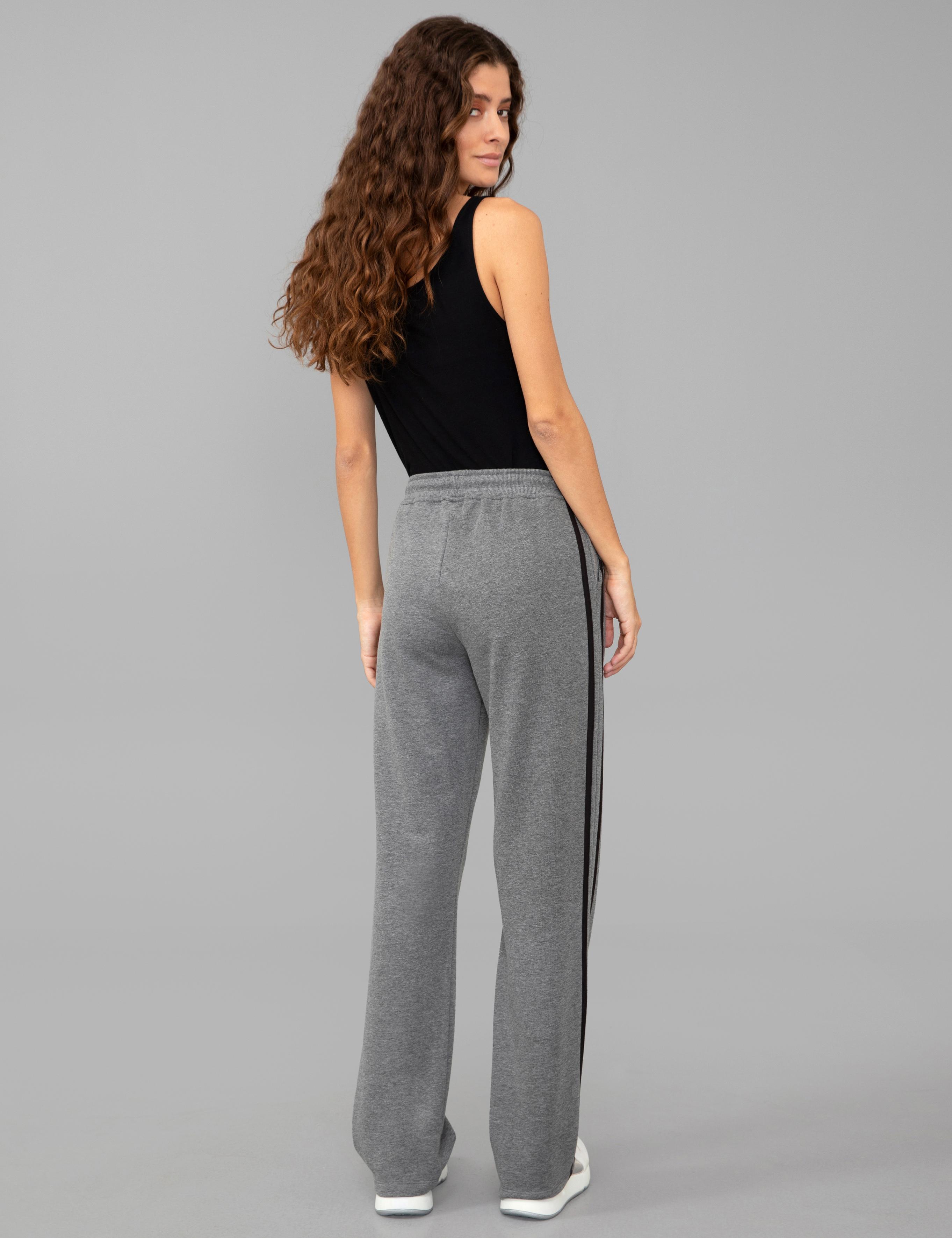 Antrasit Melanj Flare Fit Eşofman Altı