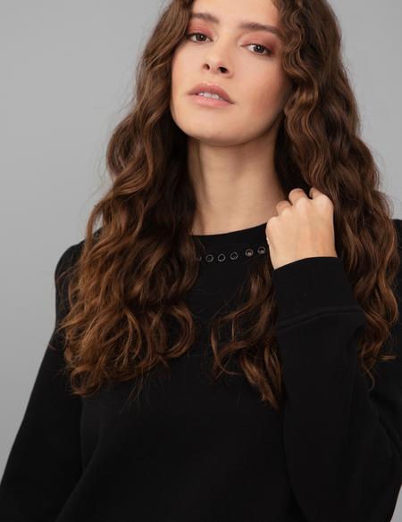 Siyah Regular Fit Sweatshirt - 50244913025