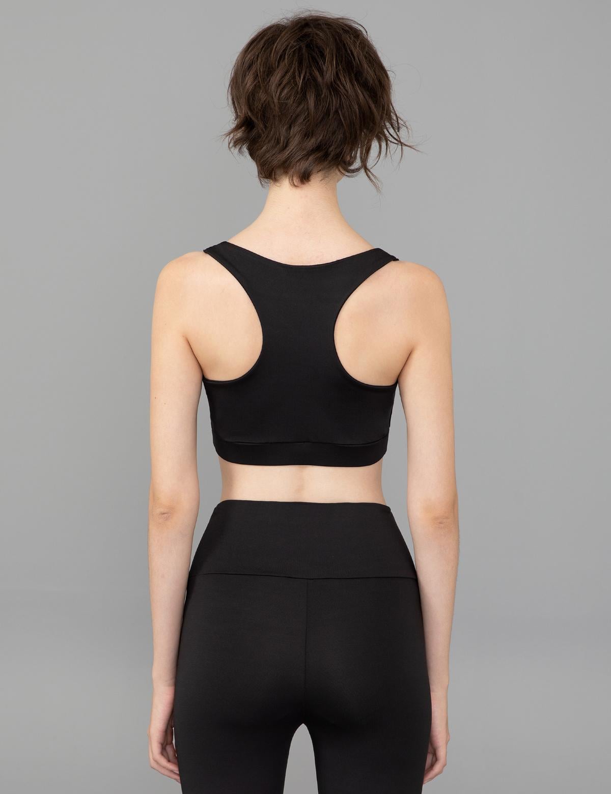 Siyah Crop Top Bustiyer - 50249981006