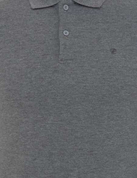 Gri Melanj Slim Fit Polo Yaka Sweatshirt - 50247253039