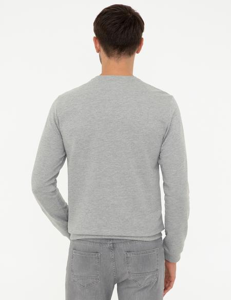 Açık Gri Melanj Sweatshirt - 50240121037