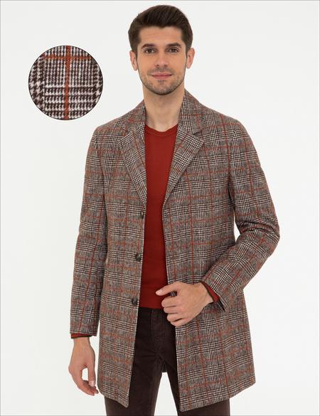 Antrasit Ex. Slim Fit Kaşe Kaban - 50240067006