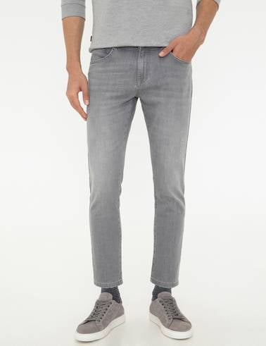 Gri Slim Fit Jean Pantolon