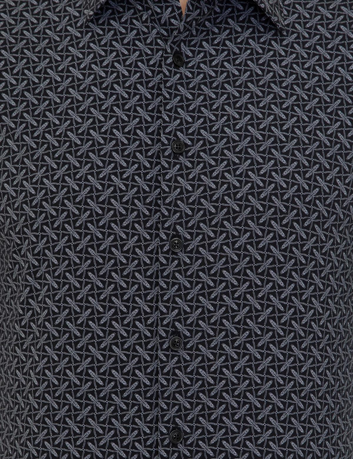 Siyah Slim Fit Uzun Kollu Gömlek - 50238730002