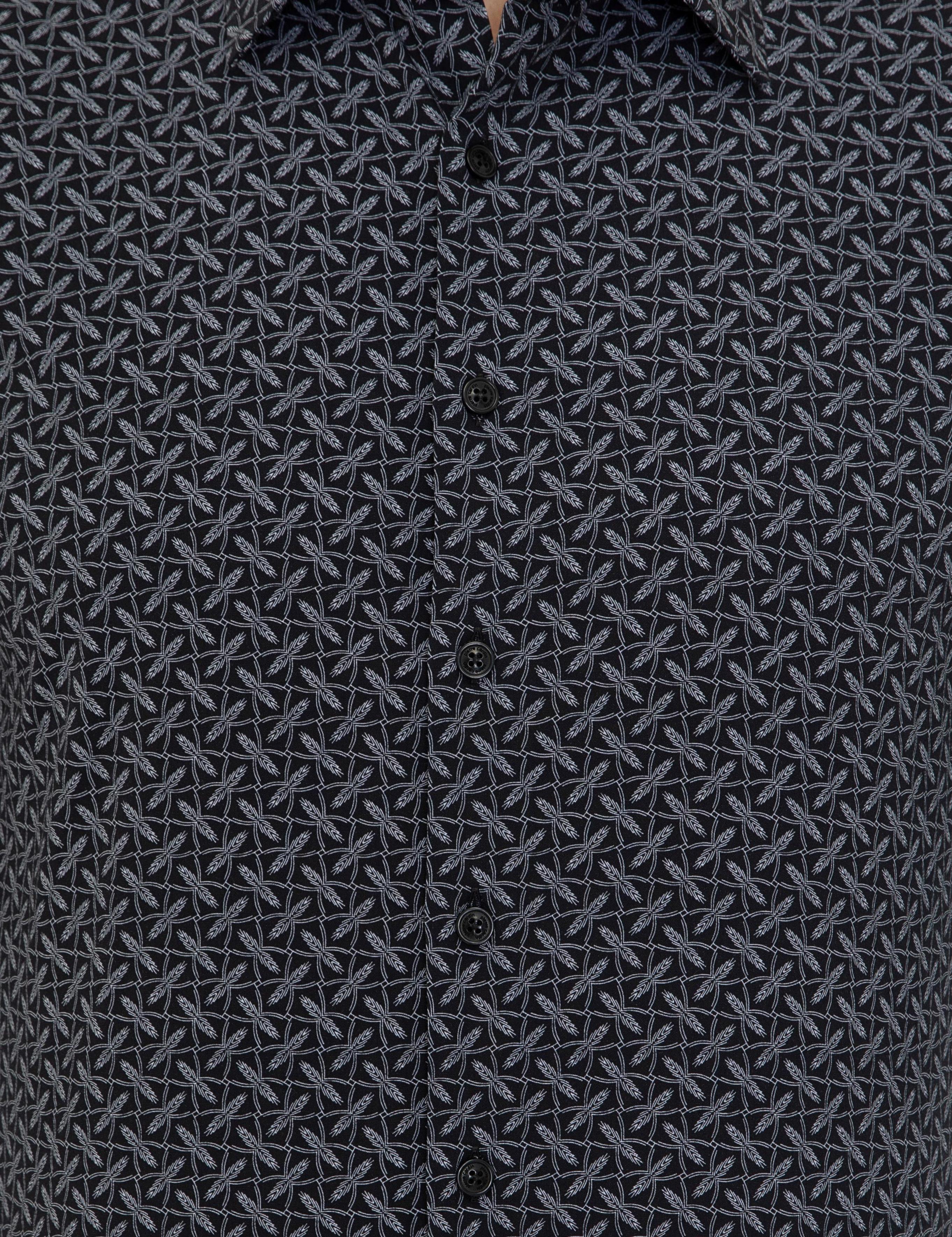 Siyah Slim Fit Uzun Kollu Gömlek