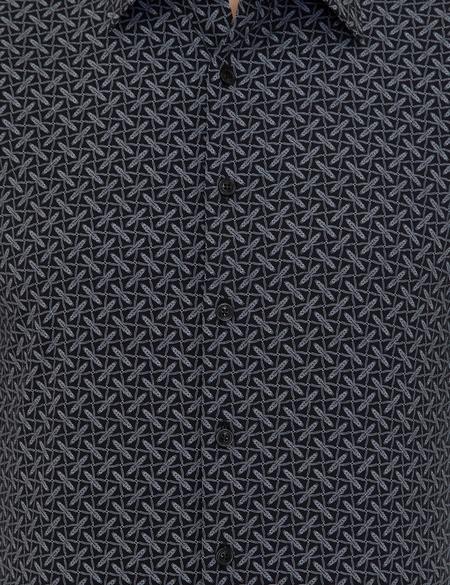 Siyah Slim Fit Uzun Kollu Gömlek - 50238730002