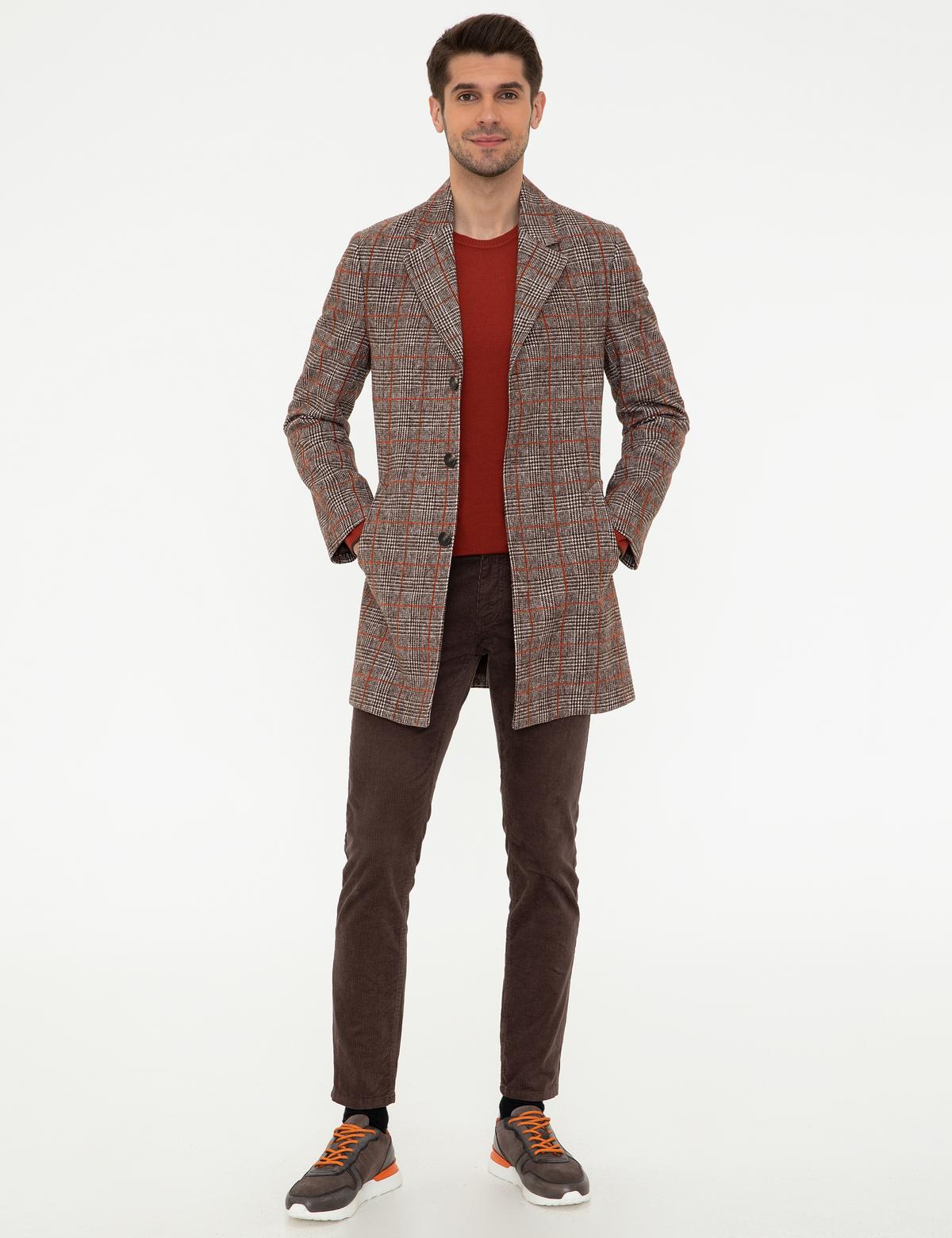 Antrasit Ex. Slim Fit Kaşe Kaban - 50240067006