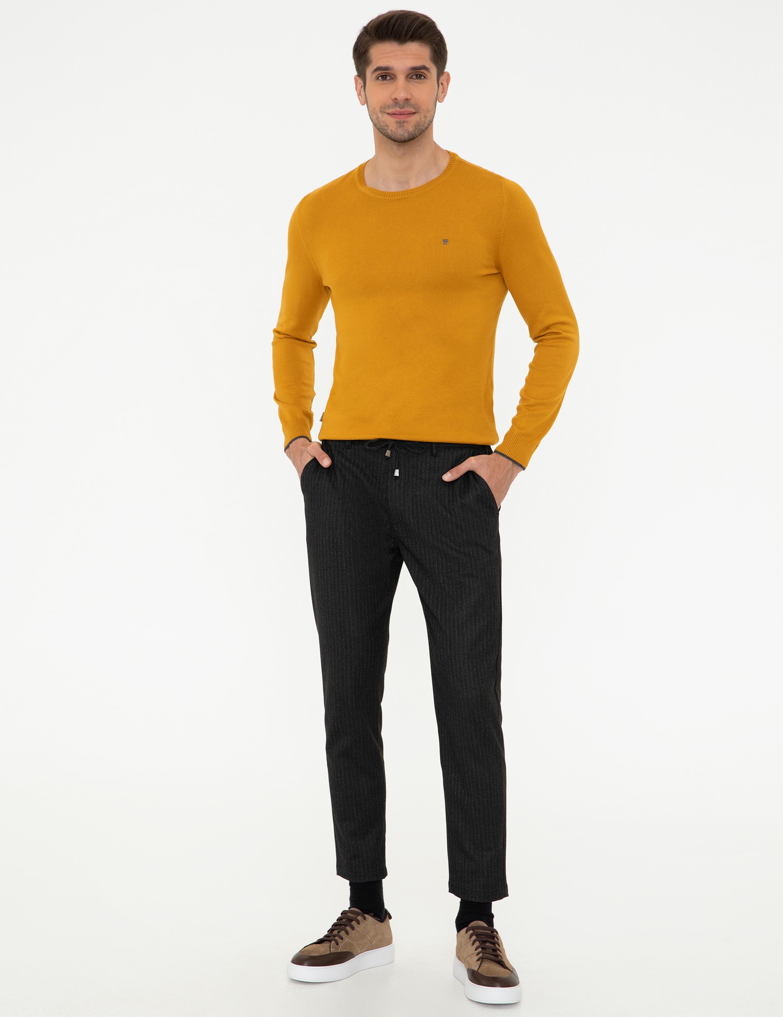 Safran Slim Fit Bisiklet Yaka Basic Triko Kazak