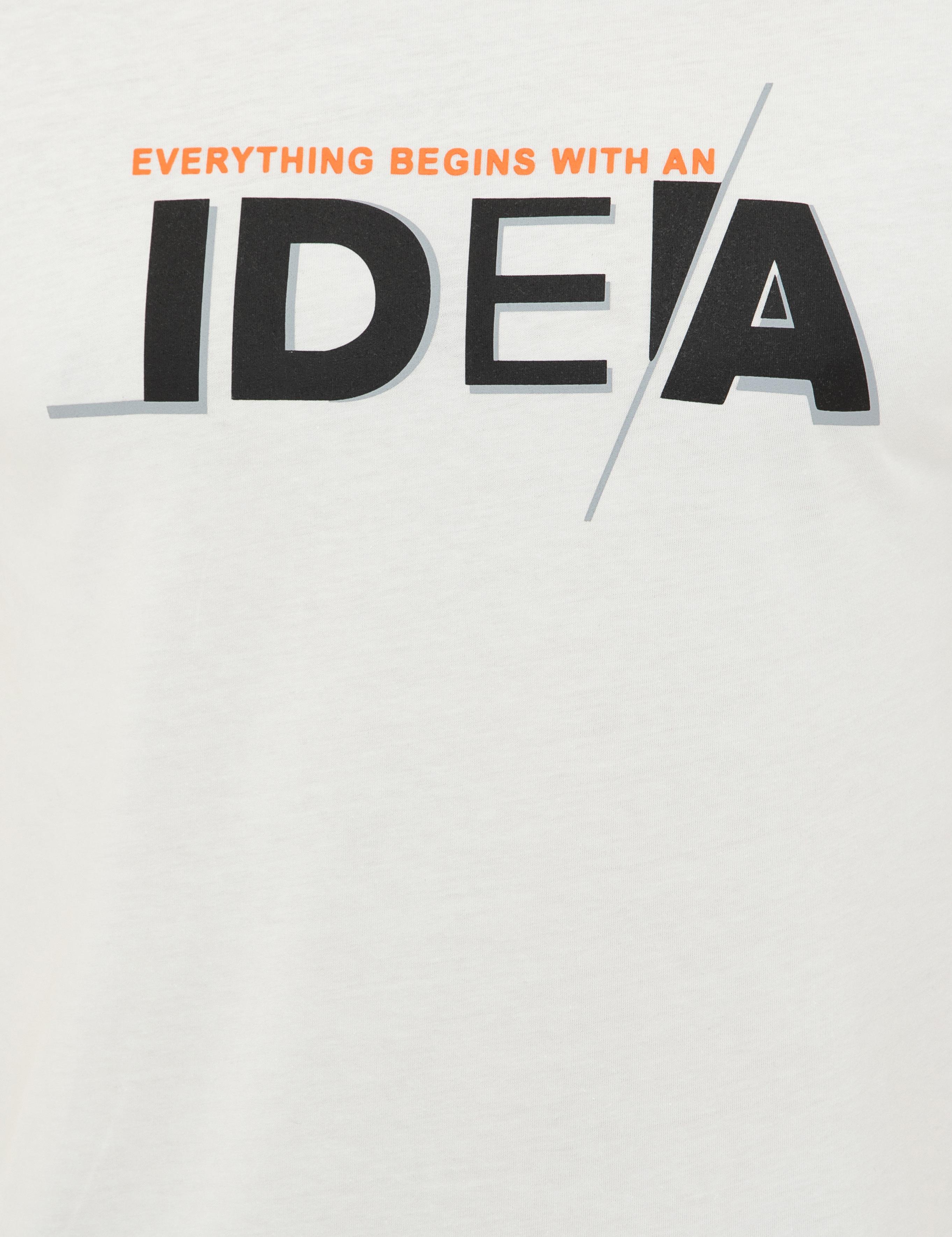 Beyaz Slim Fit Bisiklet Yaka Tişört