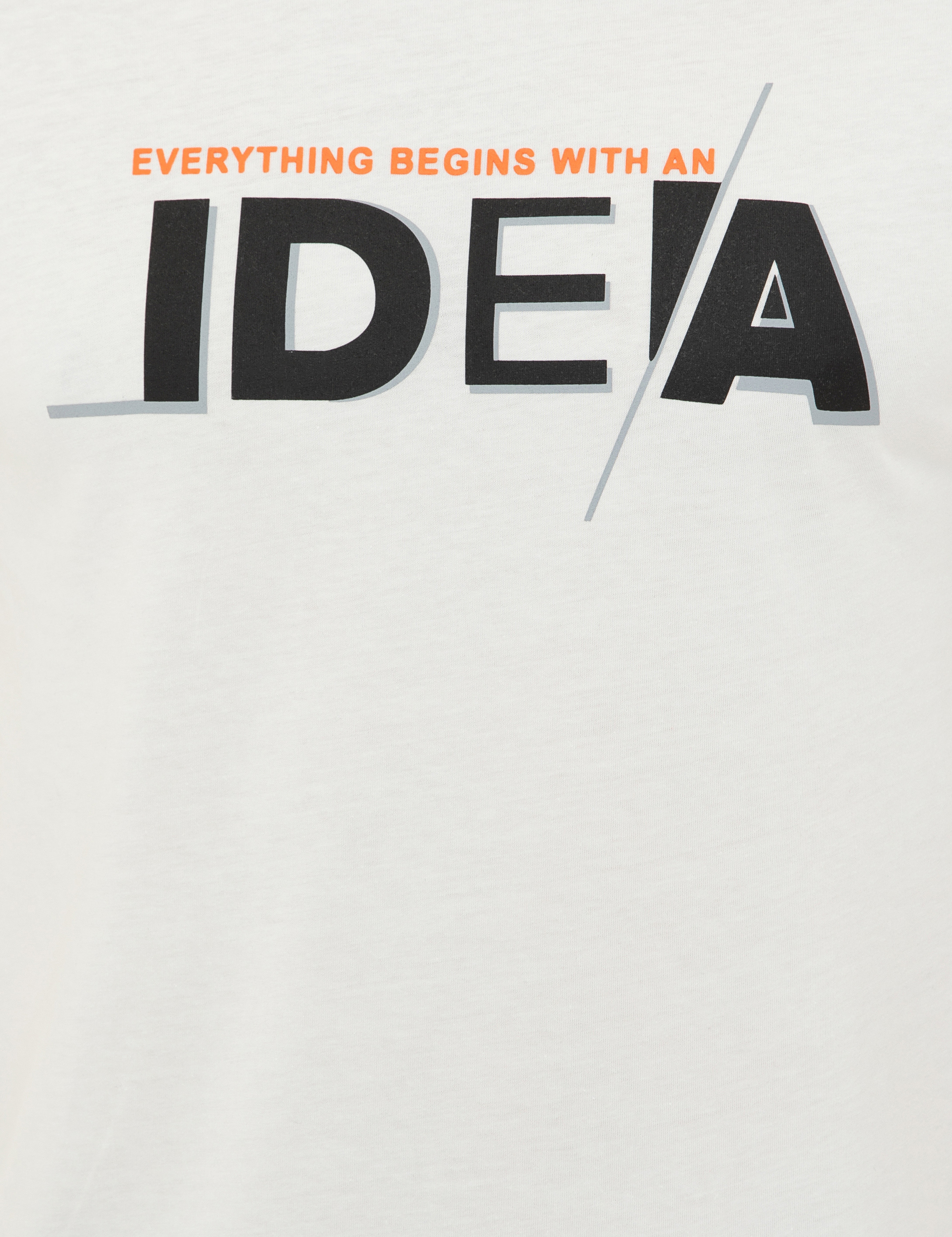 Beyaz Slim Fit Bisiklet Yaka Tişört - Image 5