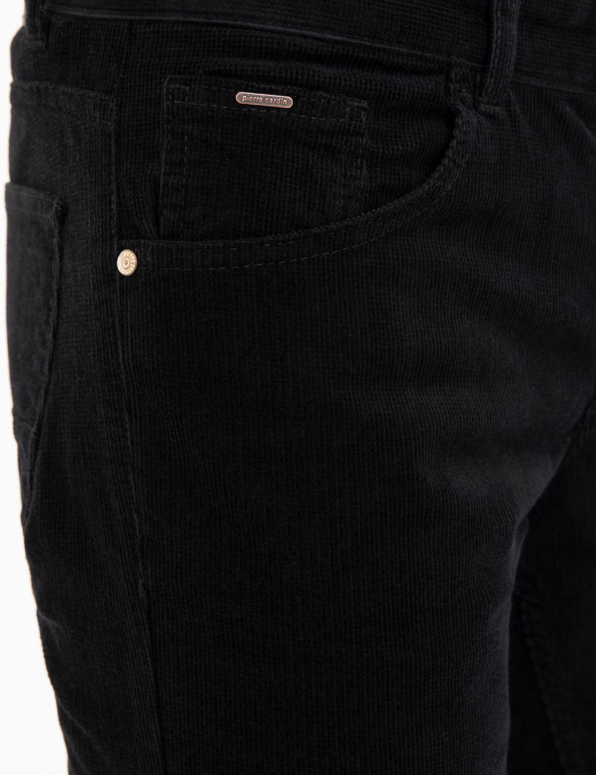 Siyah Slim Fit Kadife Kanvas Pantolon - 50245789065