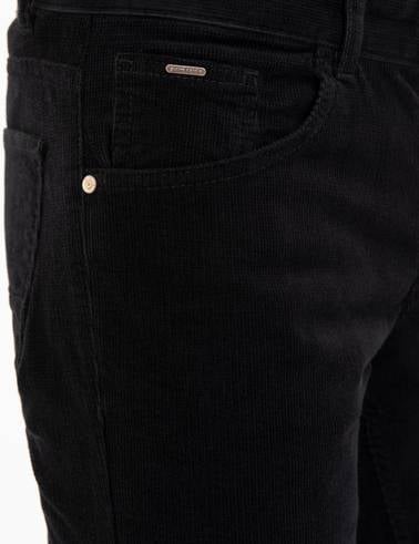 Siyah Slim Fit Kanvas Pantolon