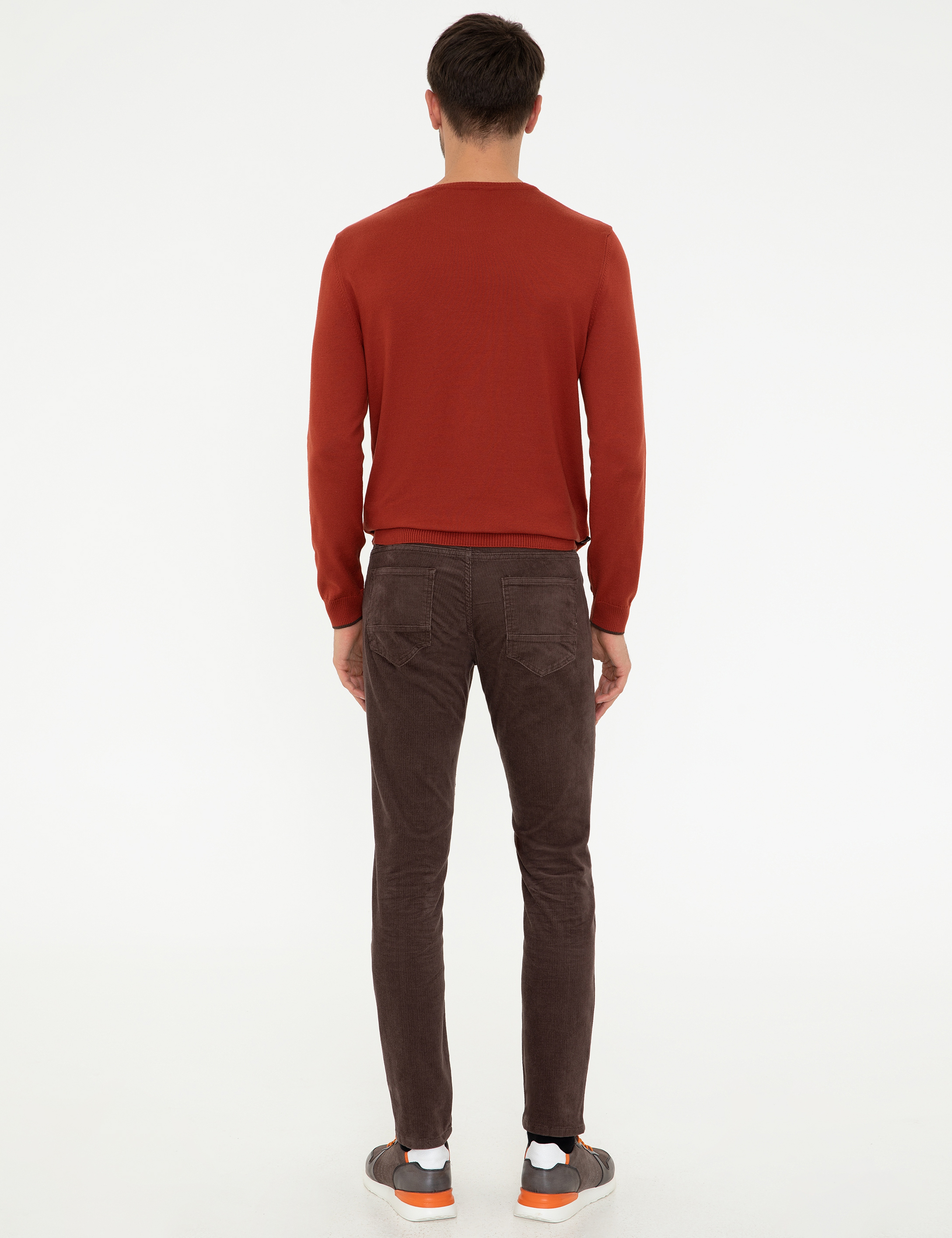 Açık Kahverengi Slim Fit Kadife Kanvas Pantolon