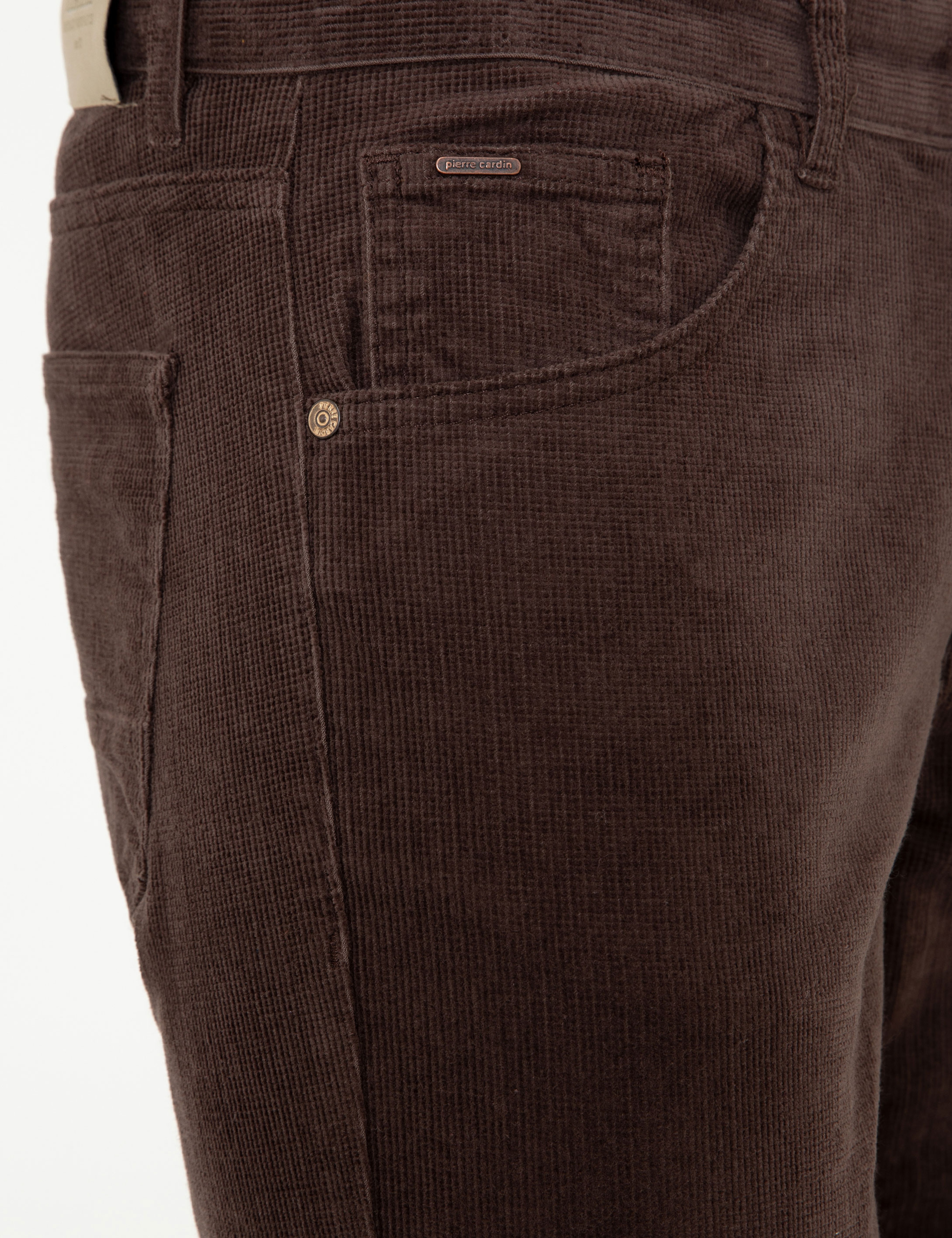 Açık Kahverengi Slim Fit Kadife Kanvas Pantolon - Image 5
