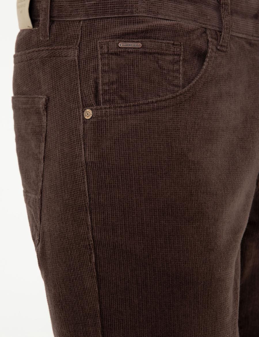 Açık Kahverengi Slim Fit Kadife Kanvas Pantolon