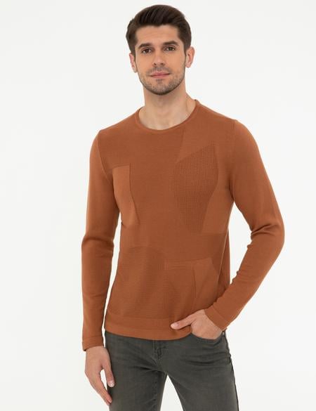 Tarçın Slim Fit Bisiklet Yaka Triko Kazak - 50240612033