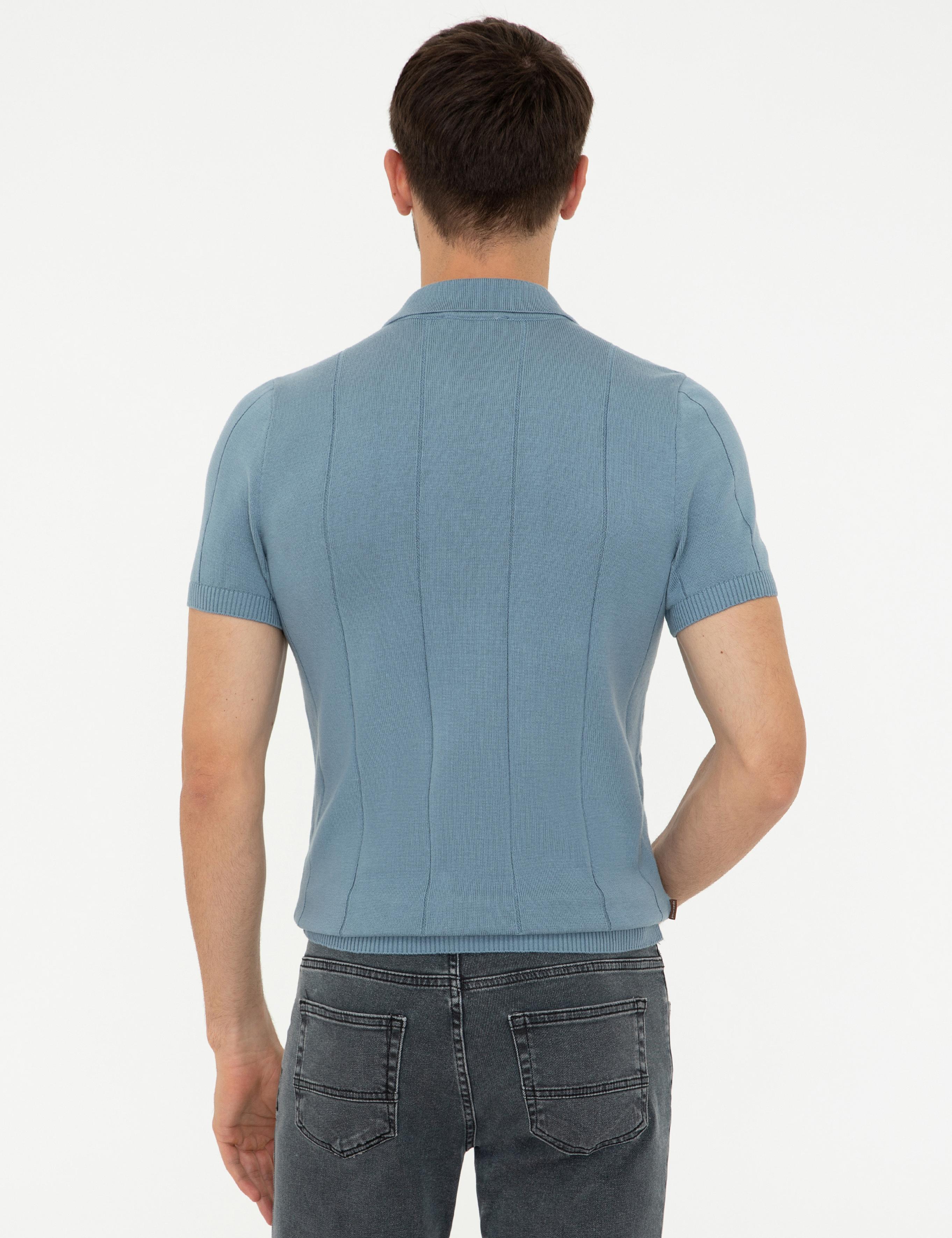 Mavi Slim Fit Bisiklet Yaka Triko Tişört