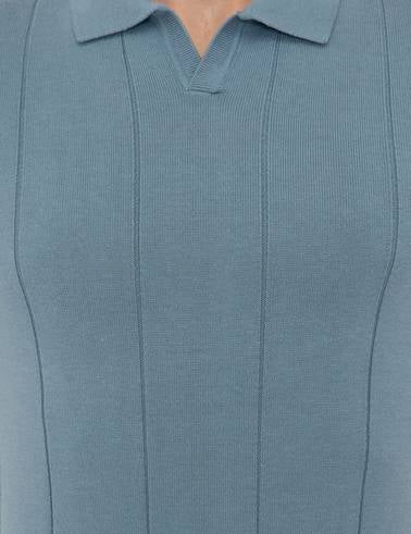 Mavi Slim Fit Bisiklet Yaka Triko Tişört
