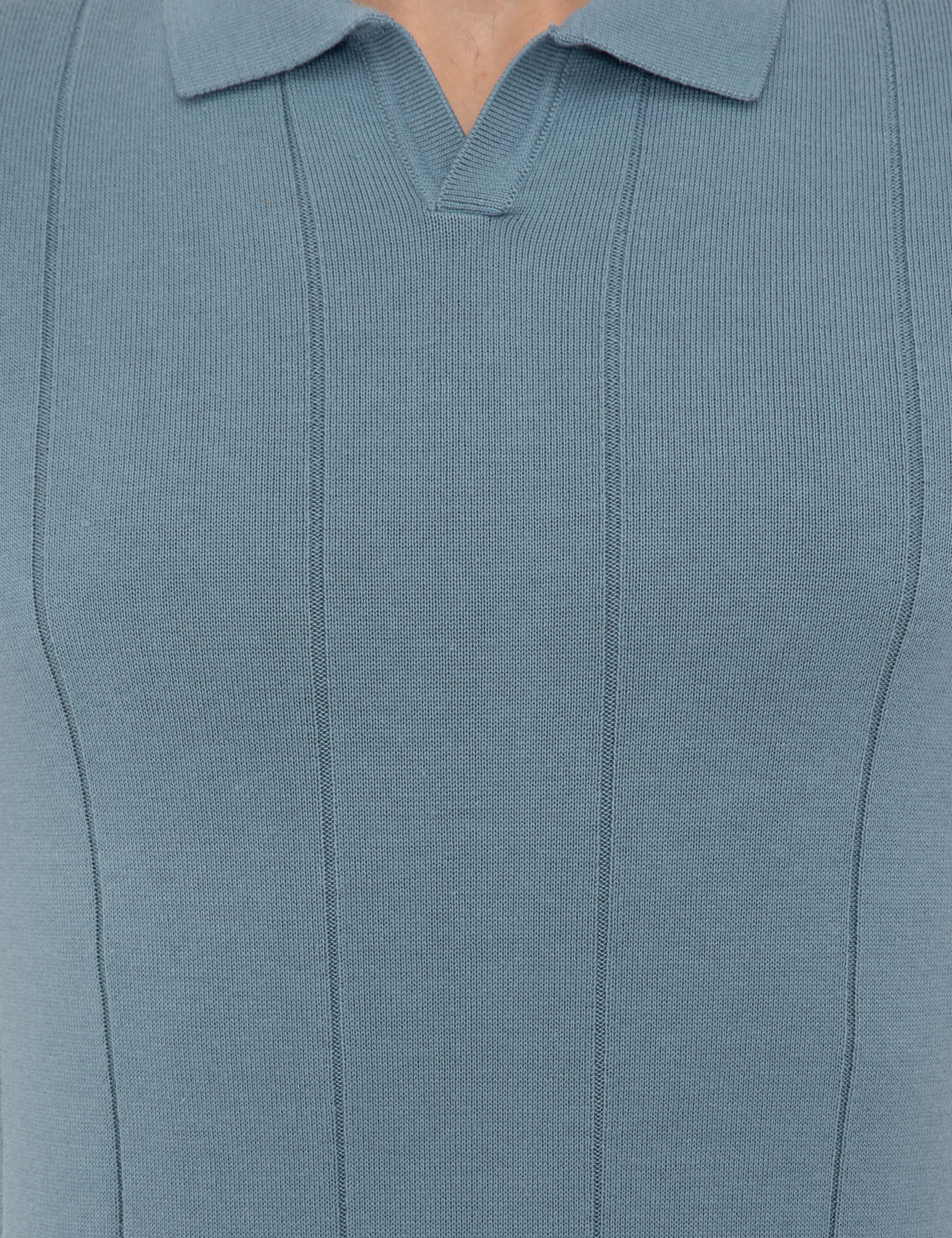 Mavi Slim Fit Bisiklet Yaka Triko Tişört - Image 5