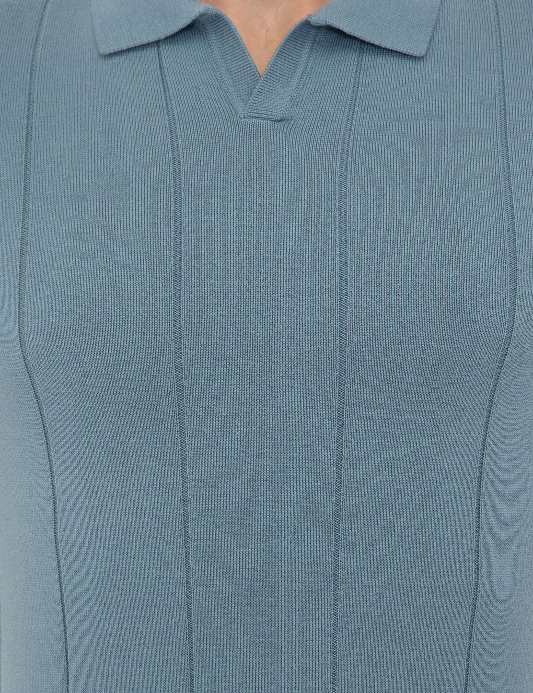Mavi Slim Fit Bisiklet Yaka Triko Tişört