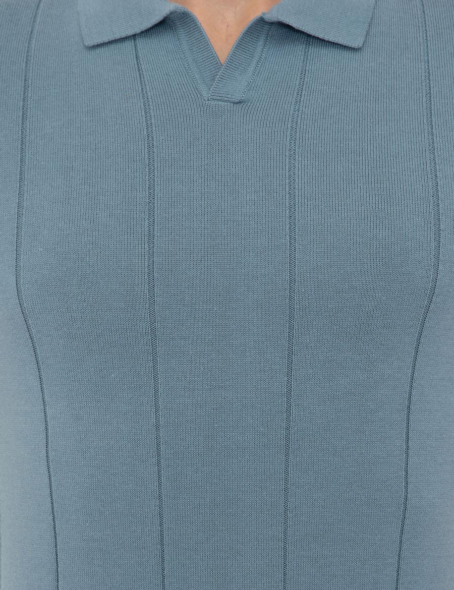 Mavi Slim Fit Bisiklet Yaka Triko Tişört