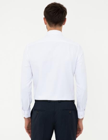 Beyaz Slim Fit Uzun Kollu Gömlek - 50241509003