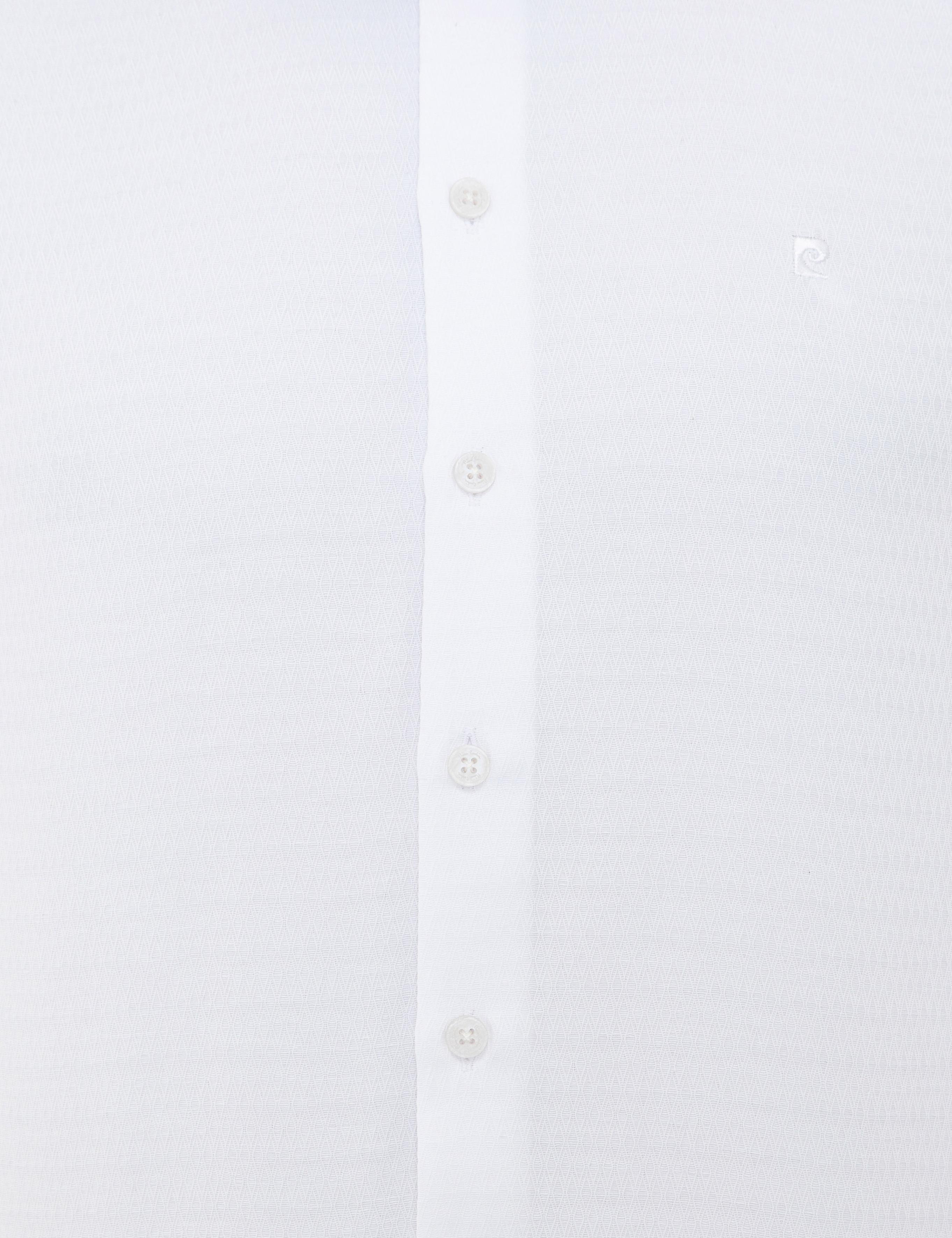 Beyaz Slim Fit Uzun Kollu Gömlek