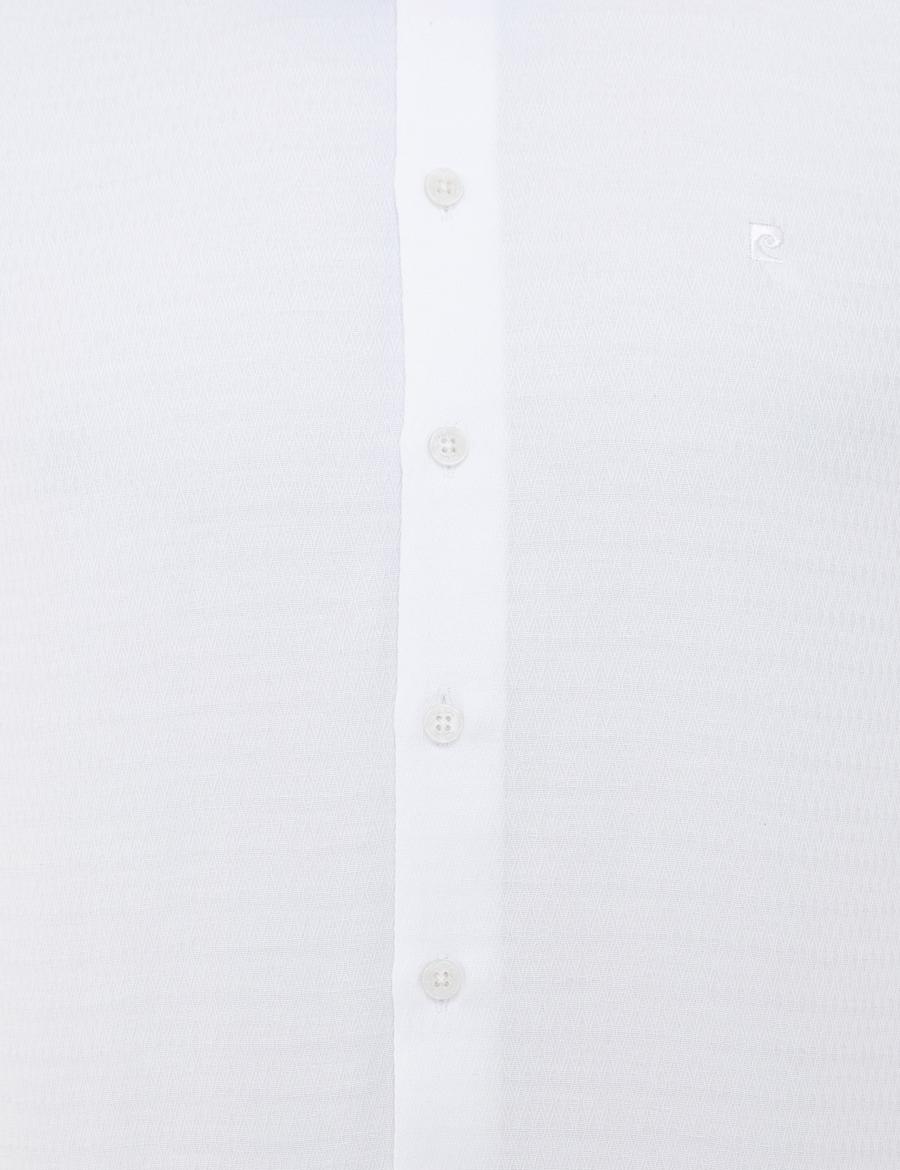 Beyaz Slim Fit Uzun Kollu Gömlek