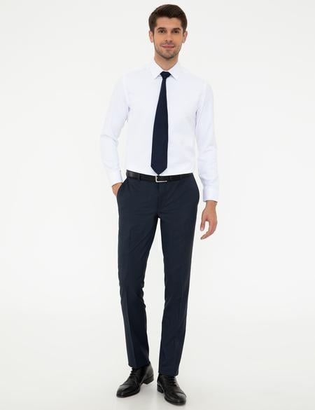 Beyaz Slim Fit Uzun Kollu Gömlek - 50241509003