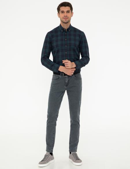 Petrol Regular Fit Uzun Kollu Gömlek - 50241493009