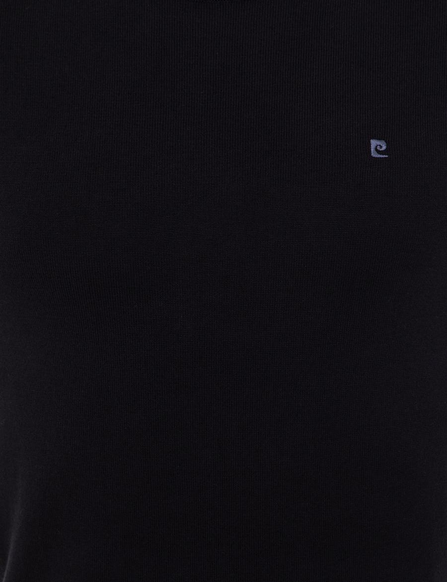 Lacivert Slim Fit Bisiklet Yaka Basic Triko Kazak