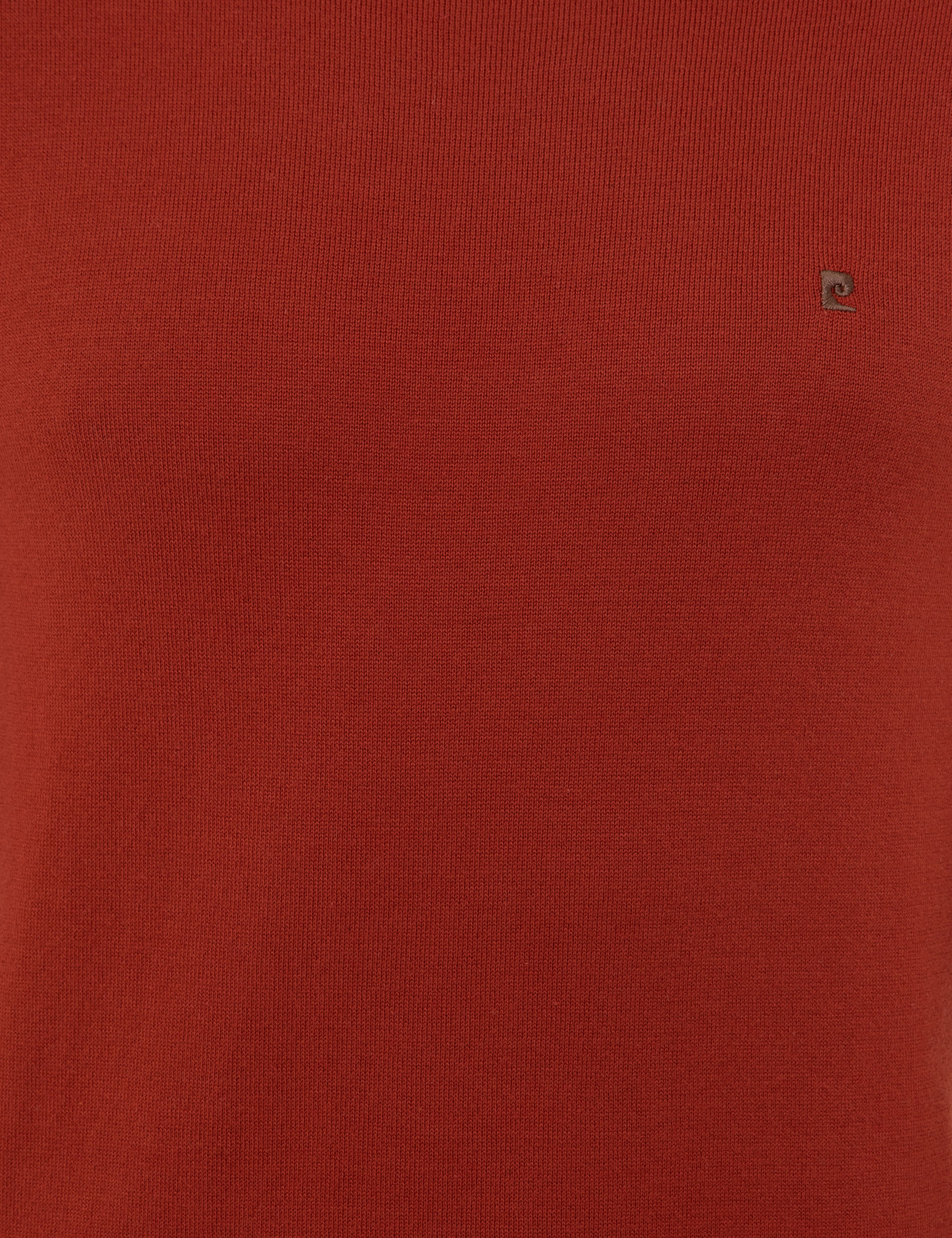 Kiremit Slim Fit Bisiklet Yaka Basic Triko Kazak