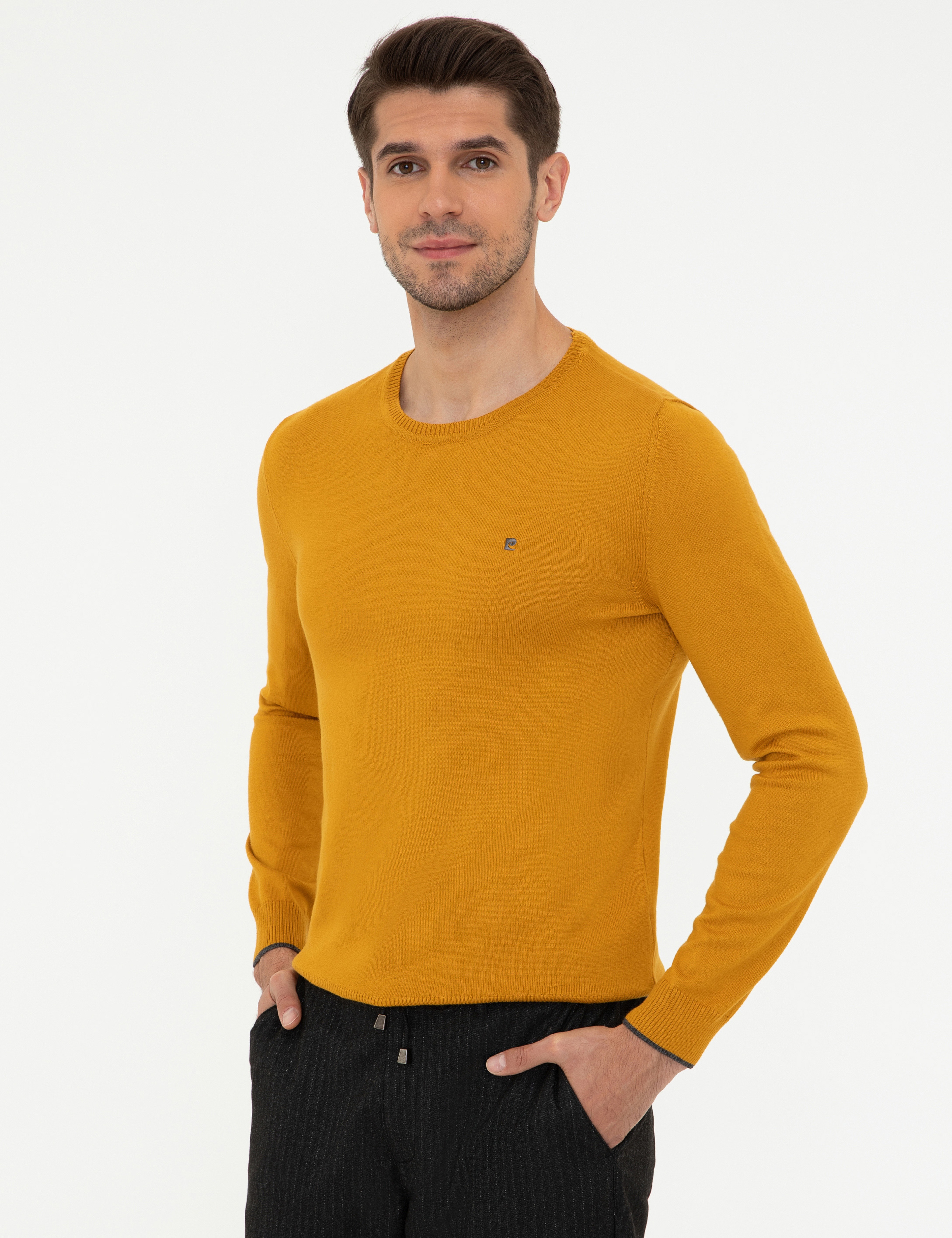 Safran Slim Fit Bisiklet Yaka Basic Triko Kazak