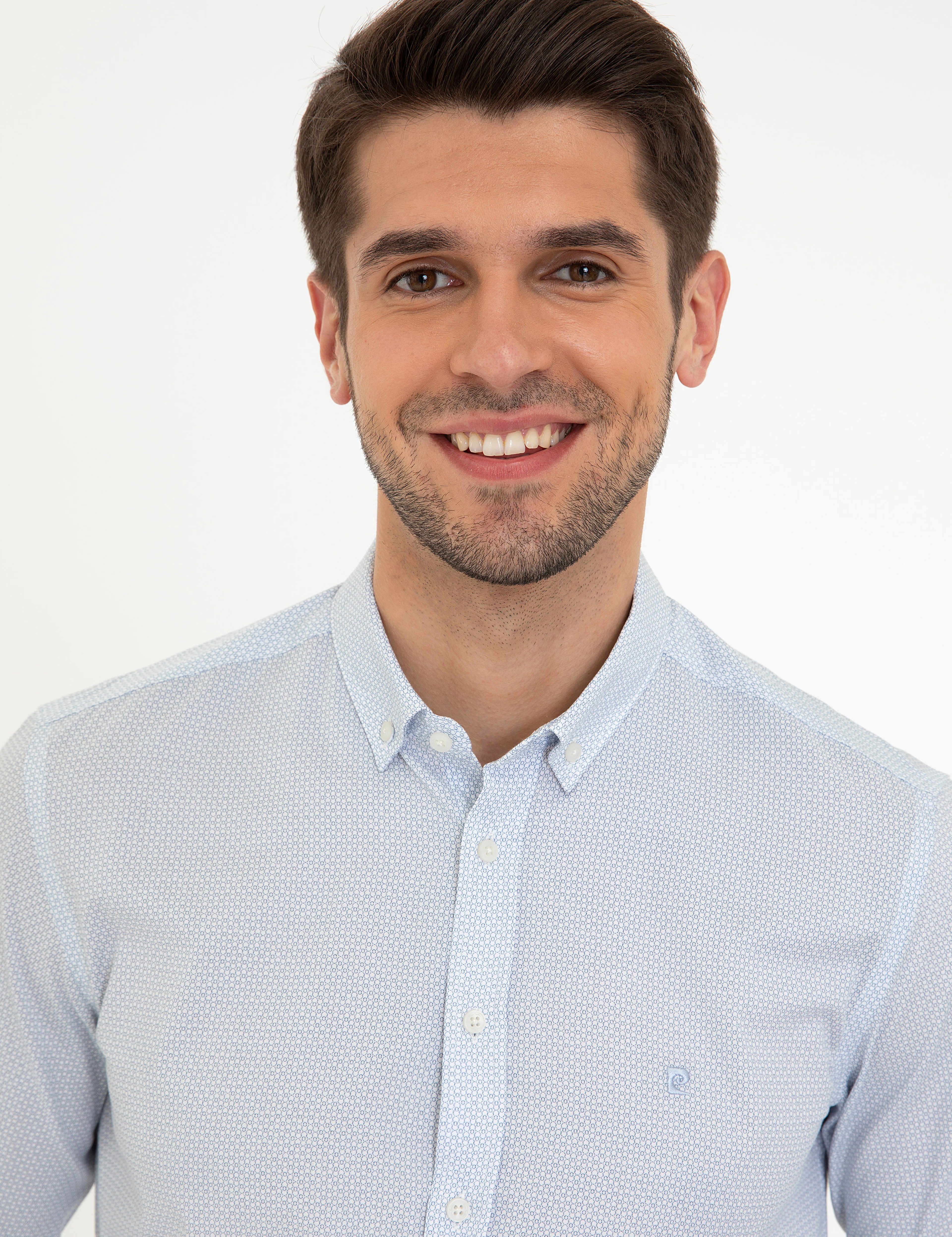 Beyaz Slim Fit Uzun Kollu Gömlek - Image 2