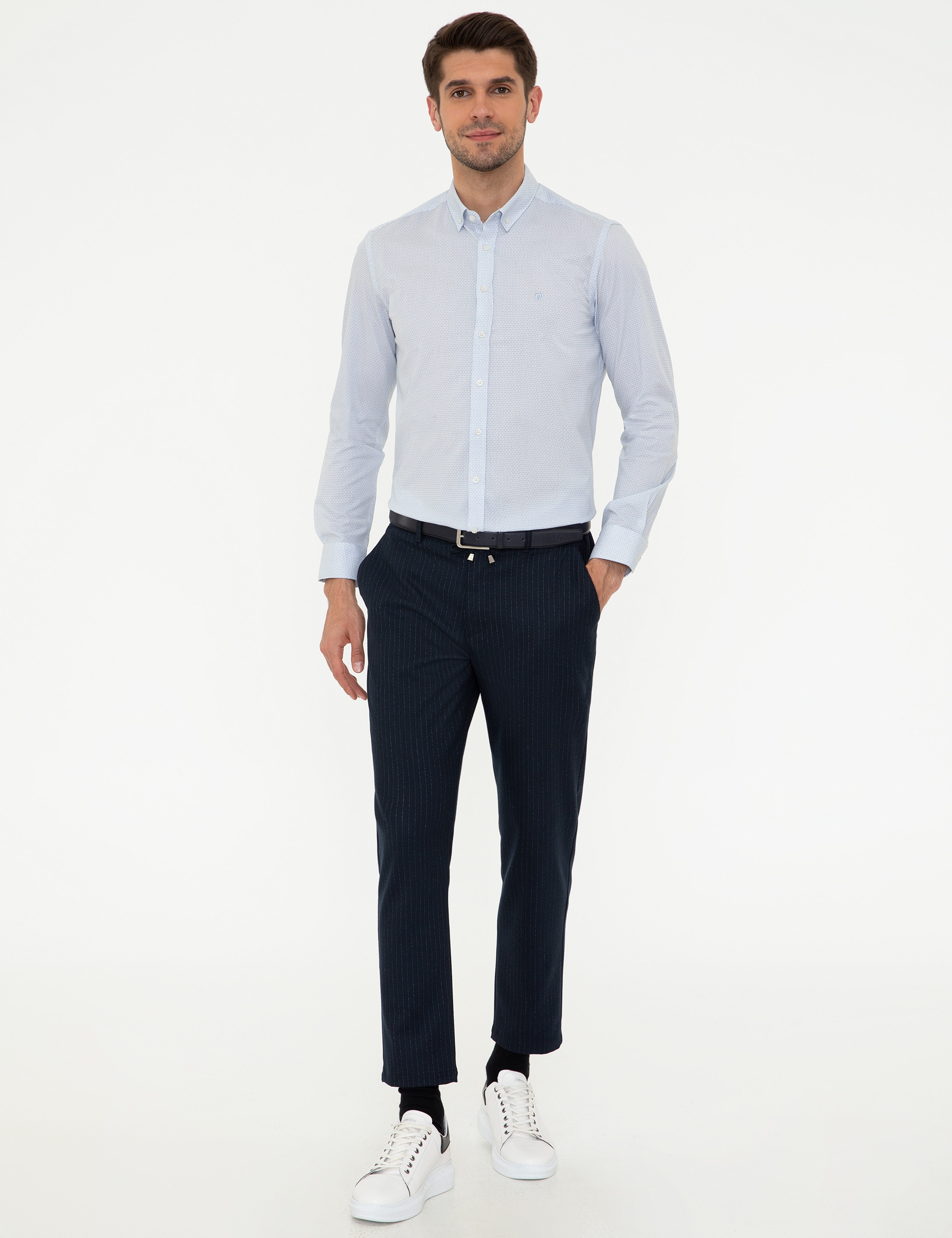 Beyaz Slim Fit Uzun Kollu Gömlek - Image 4