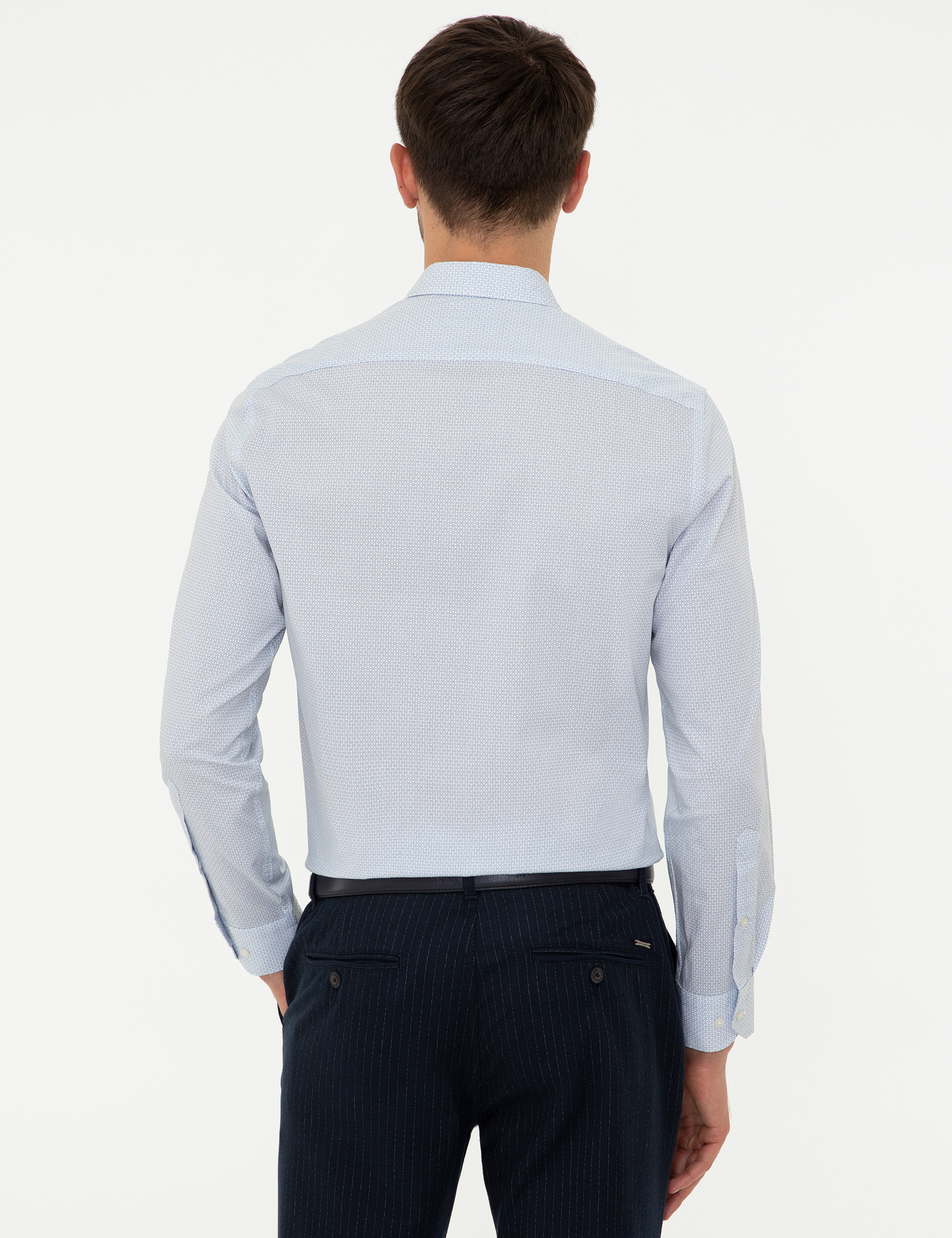Beyaz Slim Fit Uzun Kollu Gömlek - Image 3