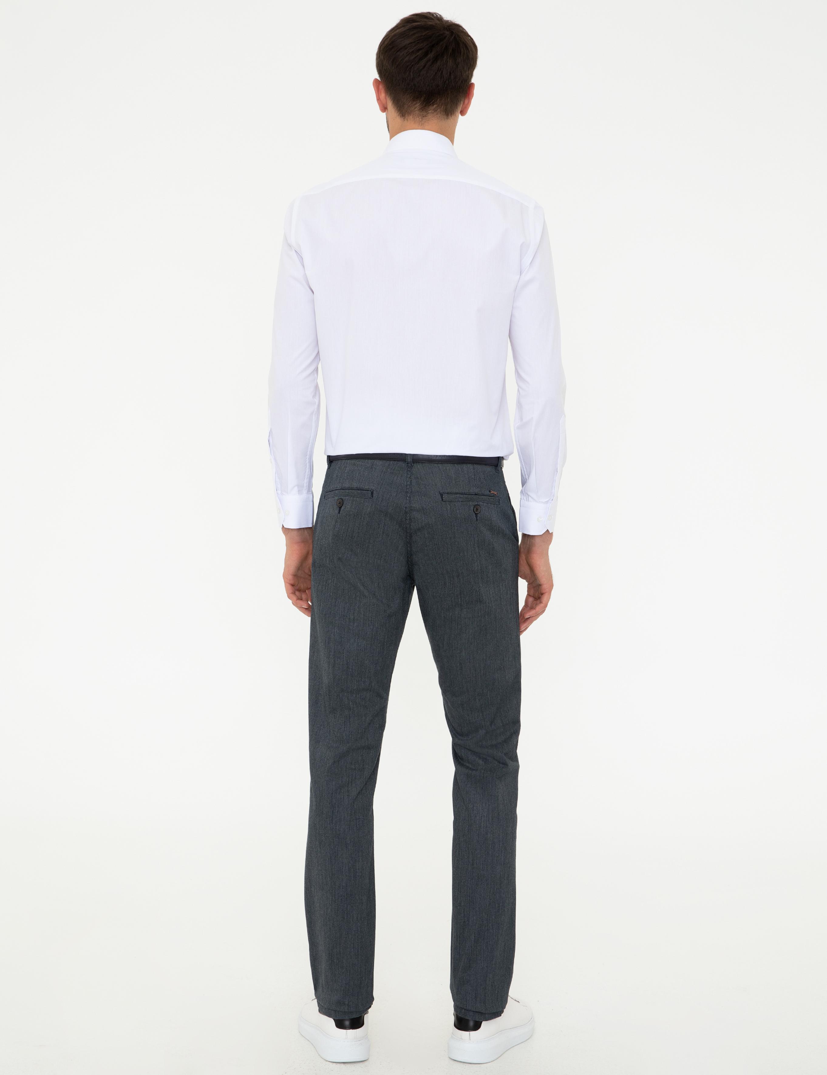 Lacivert Regular Fit Kanvas Pantolon