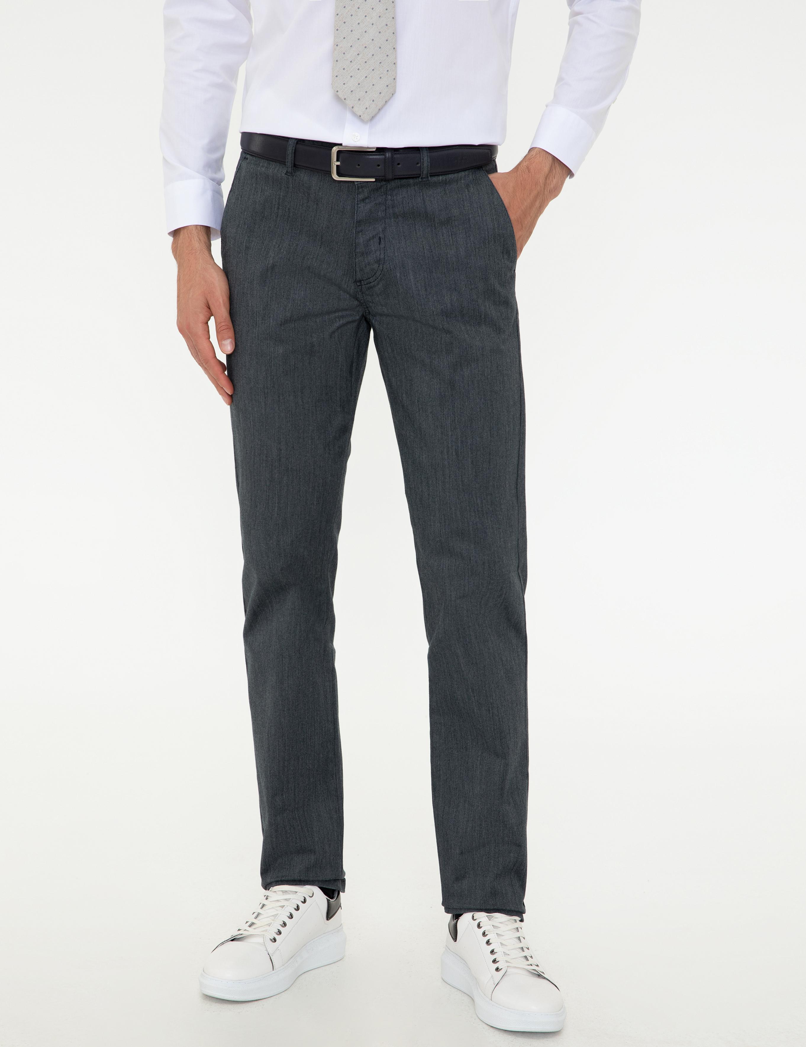 Lacivert Regular Fit Kanvas Pantolon